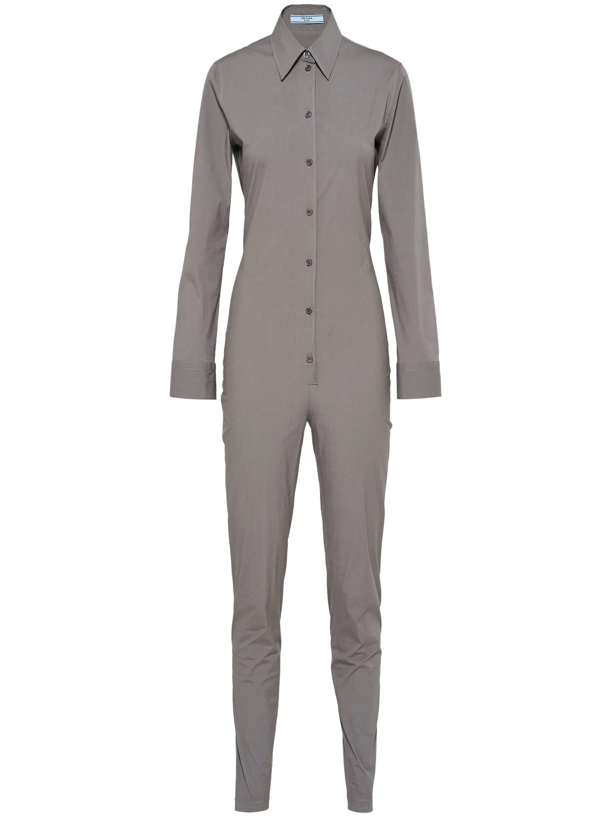 stretch-poplin jumpsuit