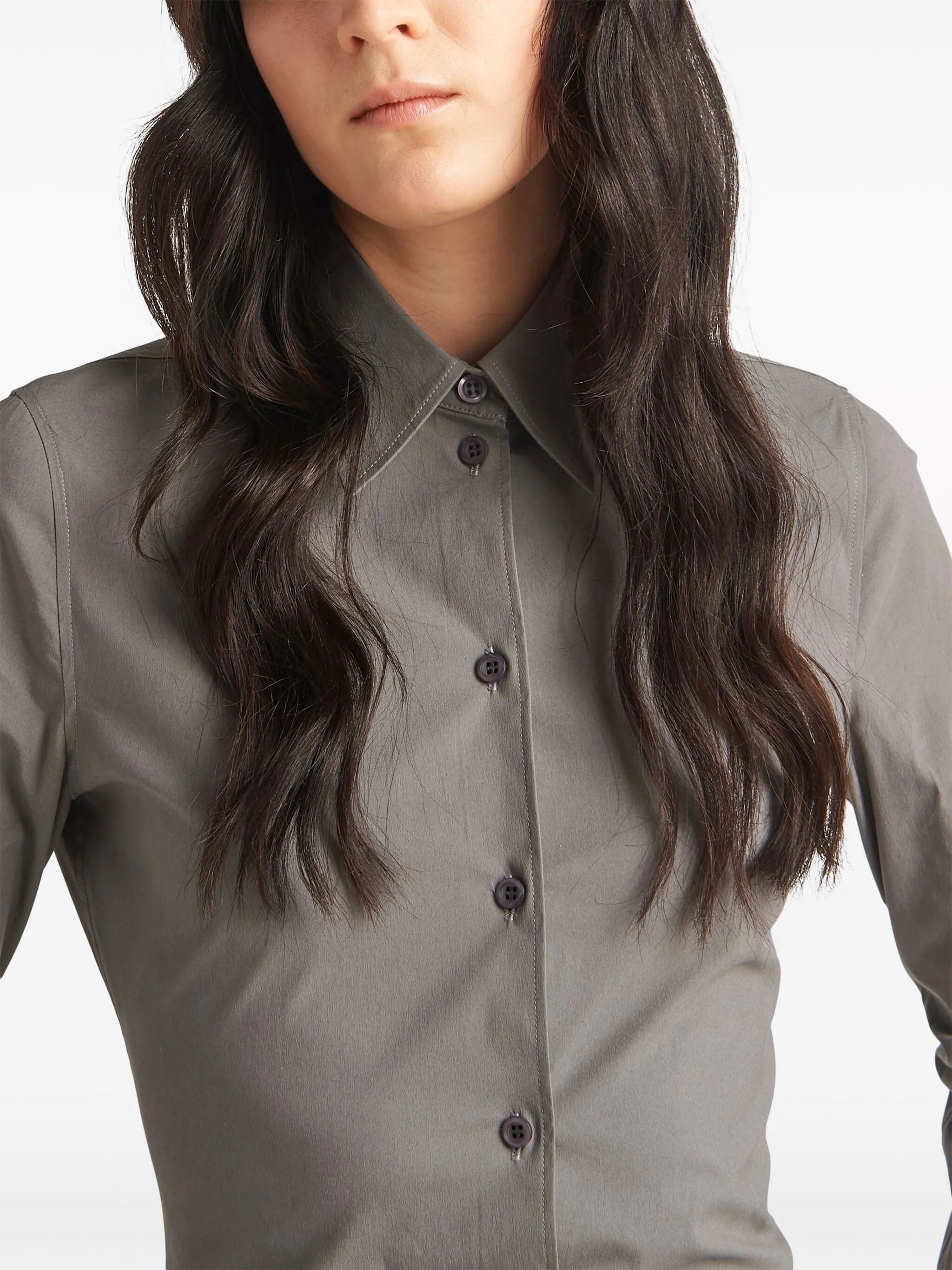 stretch-poplin jumpsuit