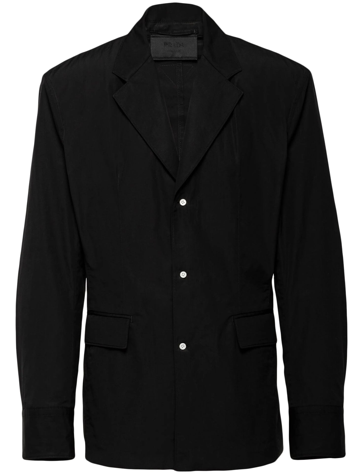 single-breasted cotton blazer