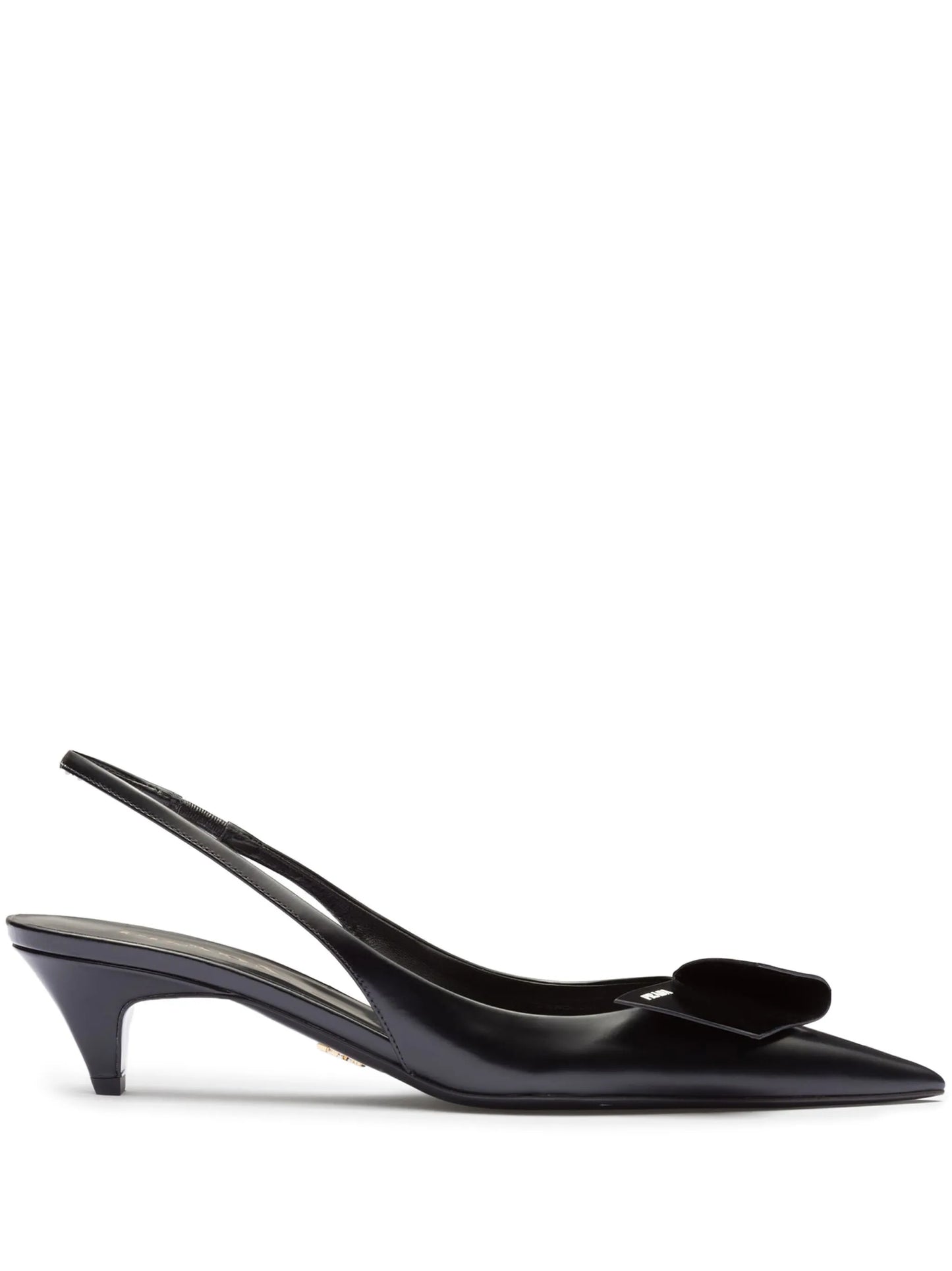 60mm fold-detail leather pumps