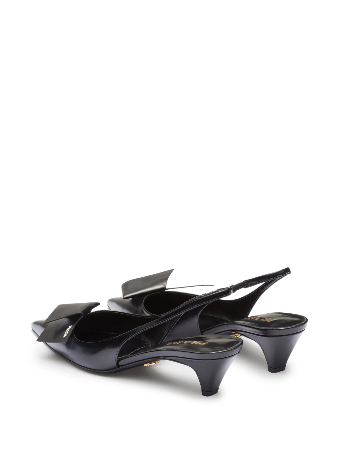 60mm fold-detail leather pumps