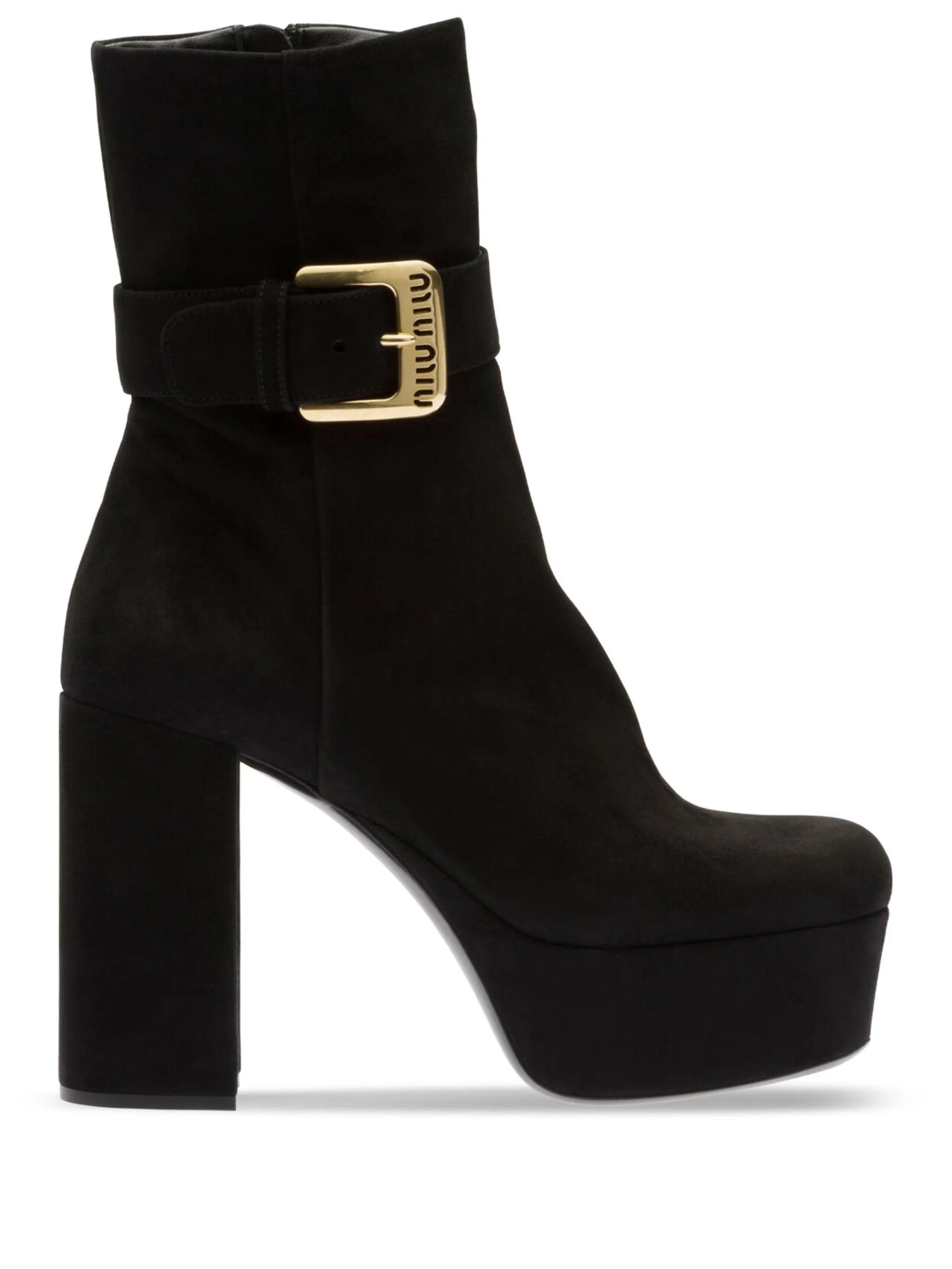 110mm platform suede boots