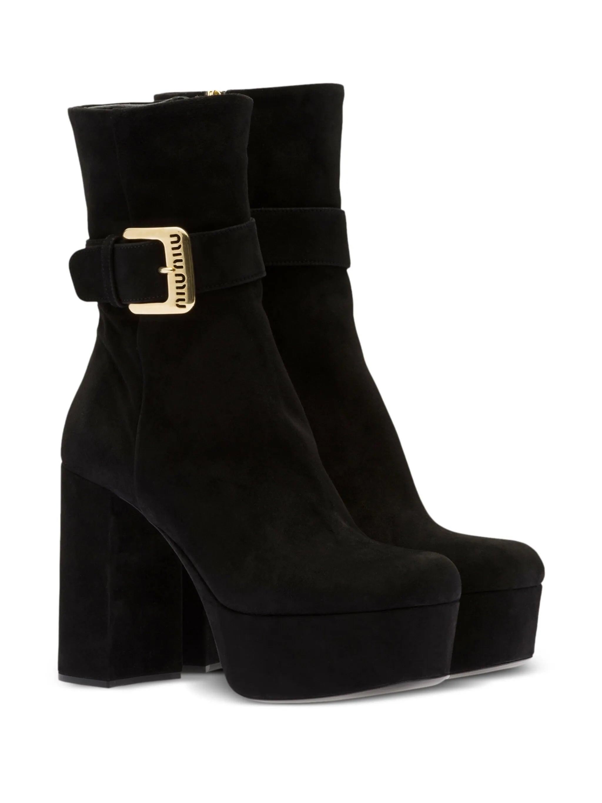 110mm platform suede boots