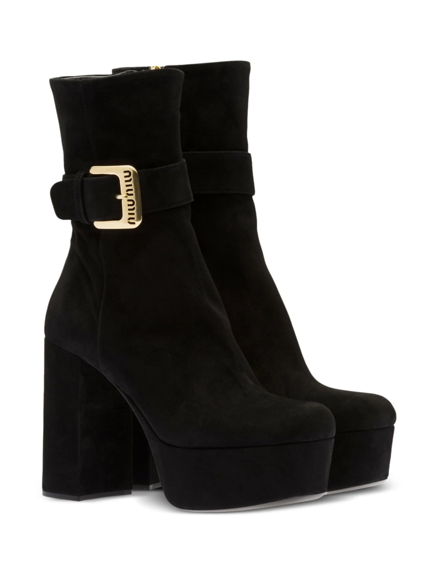 110mm platform suede boots