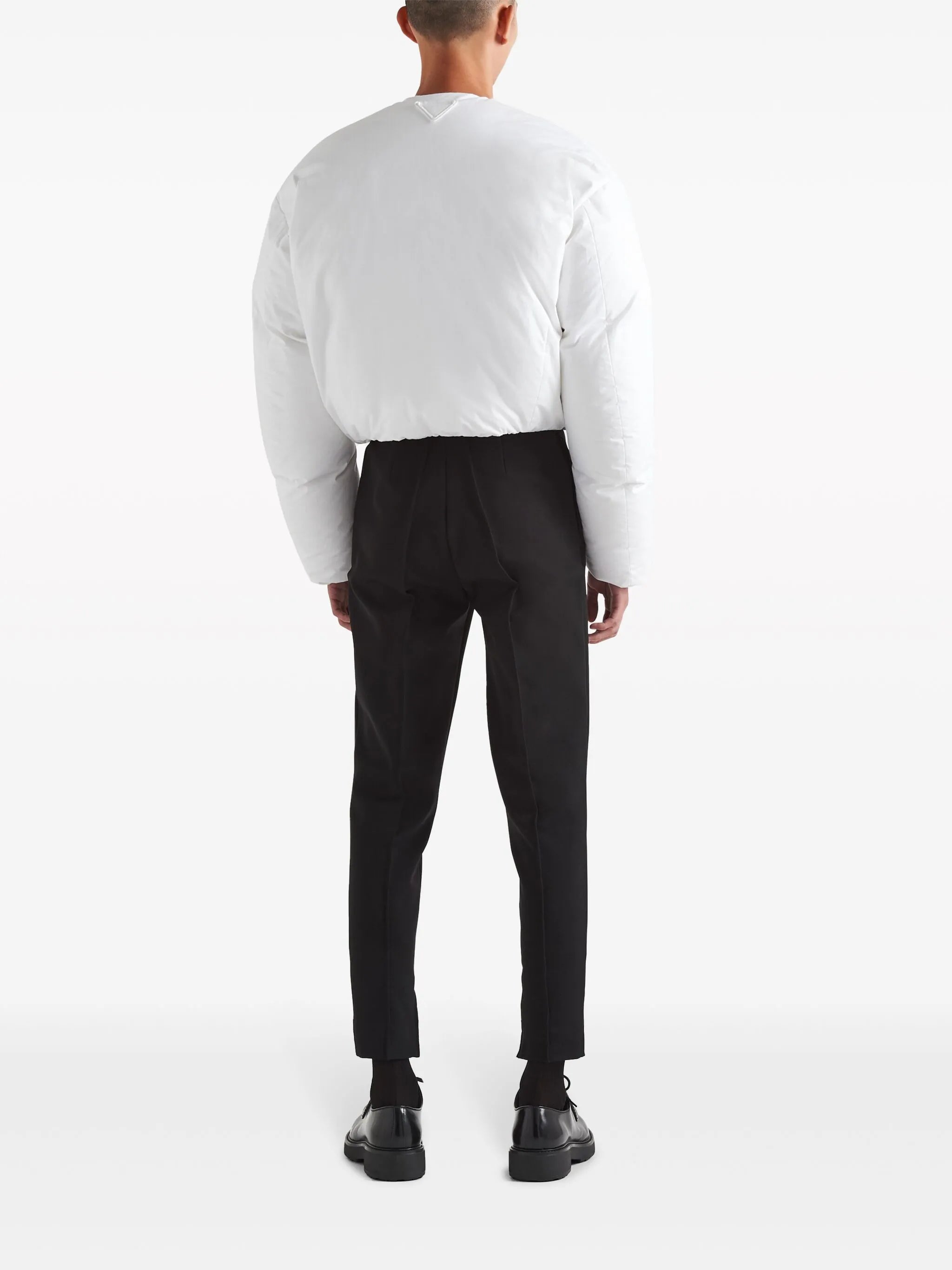 tailored tapered-leg trousers