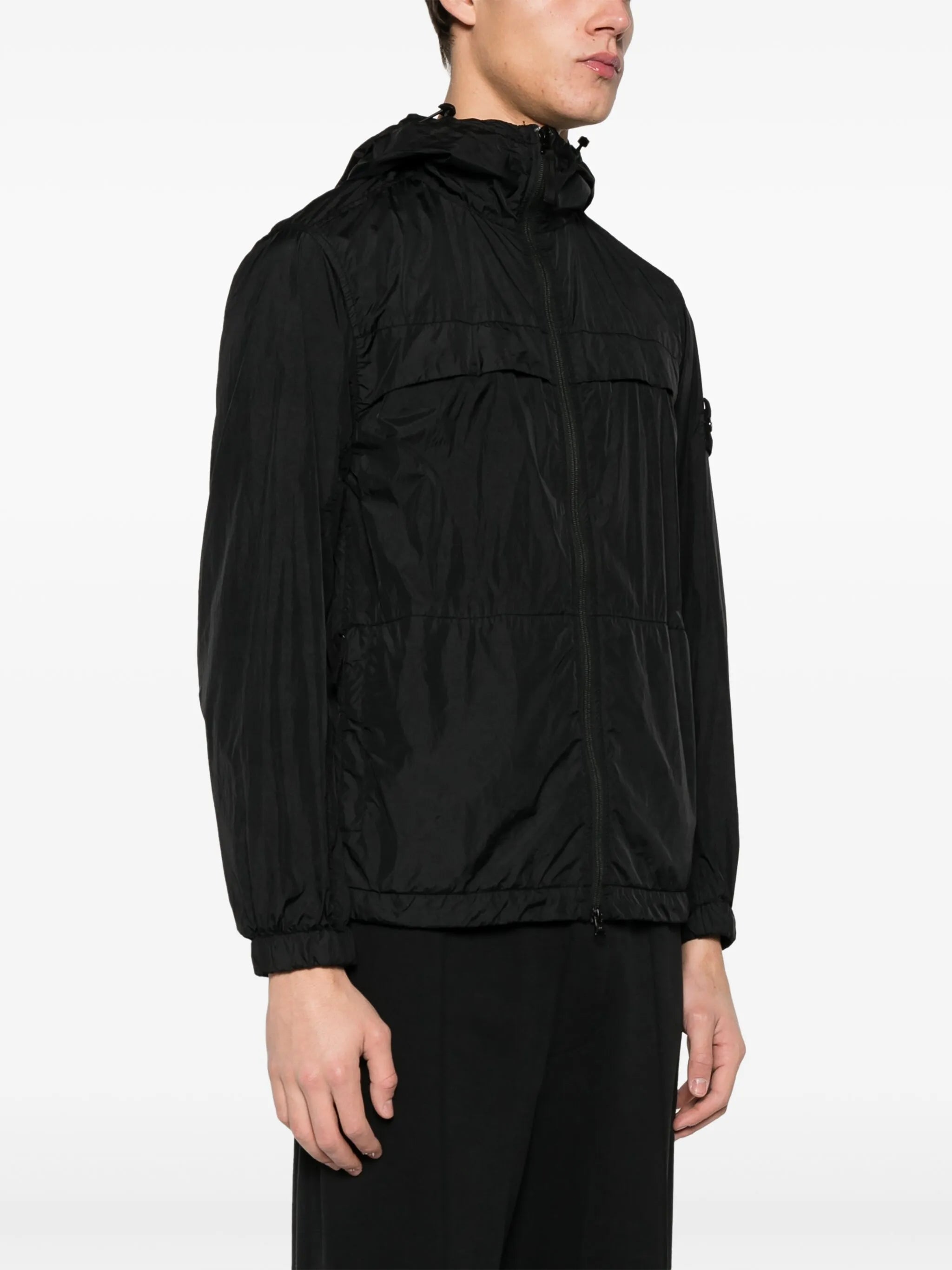 Compass-badge lightweight jacket