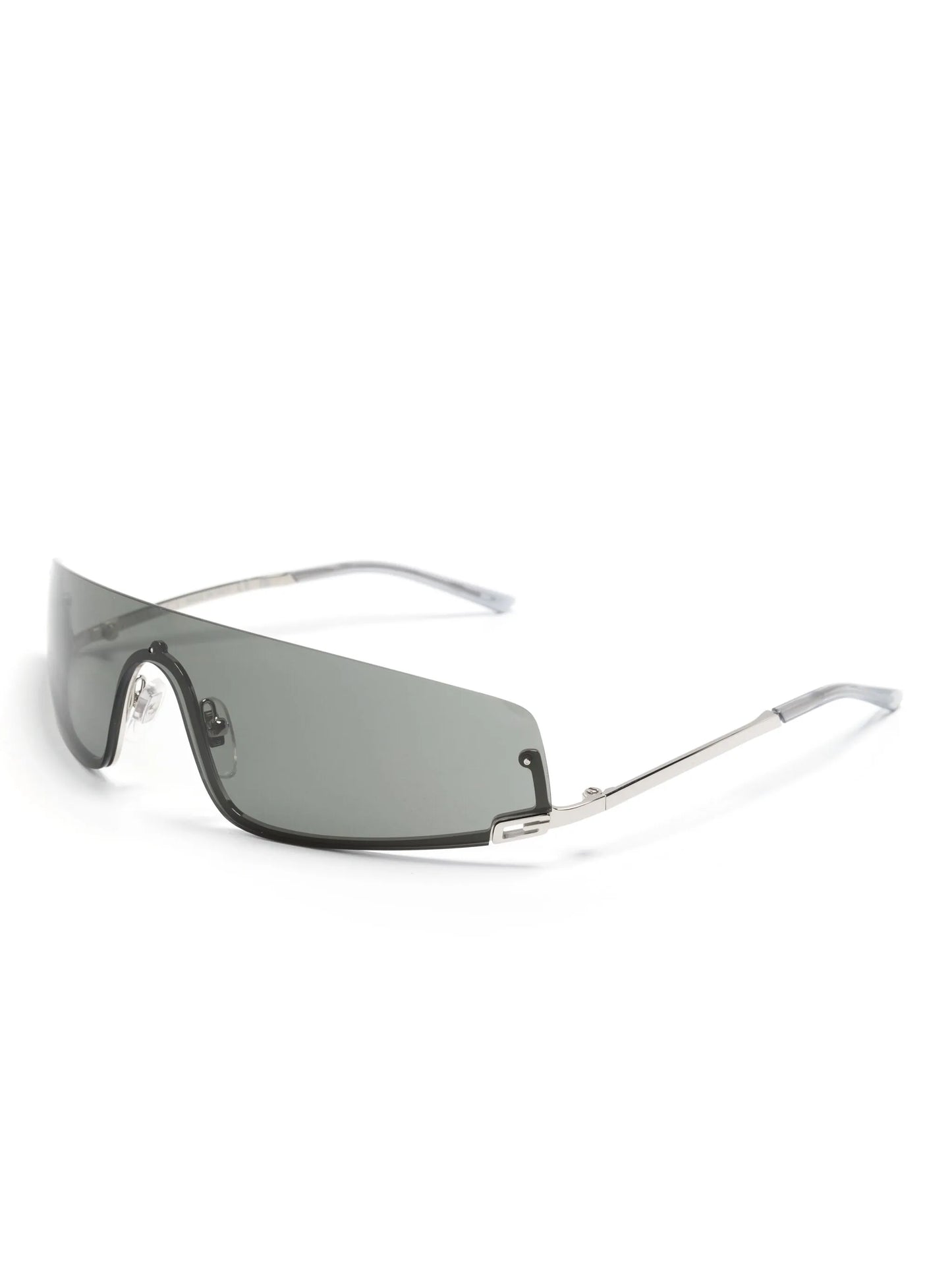 Square-G-motif shield-frame sunglasses