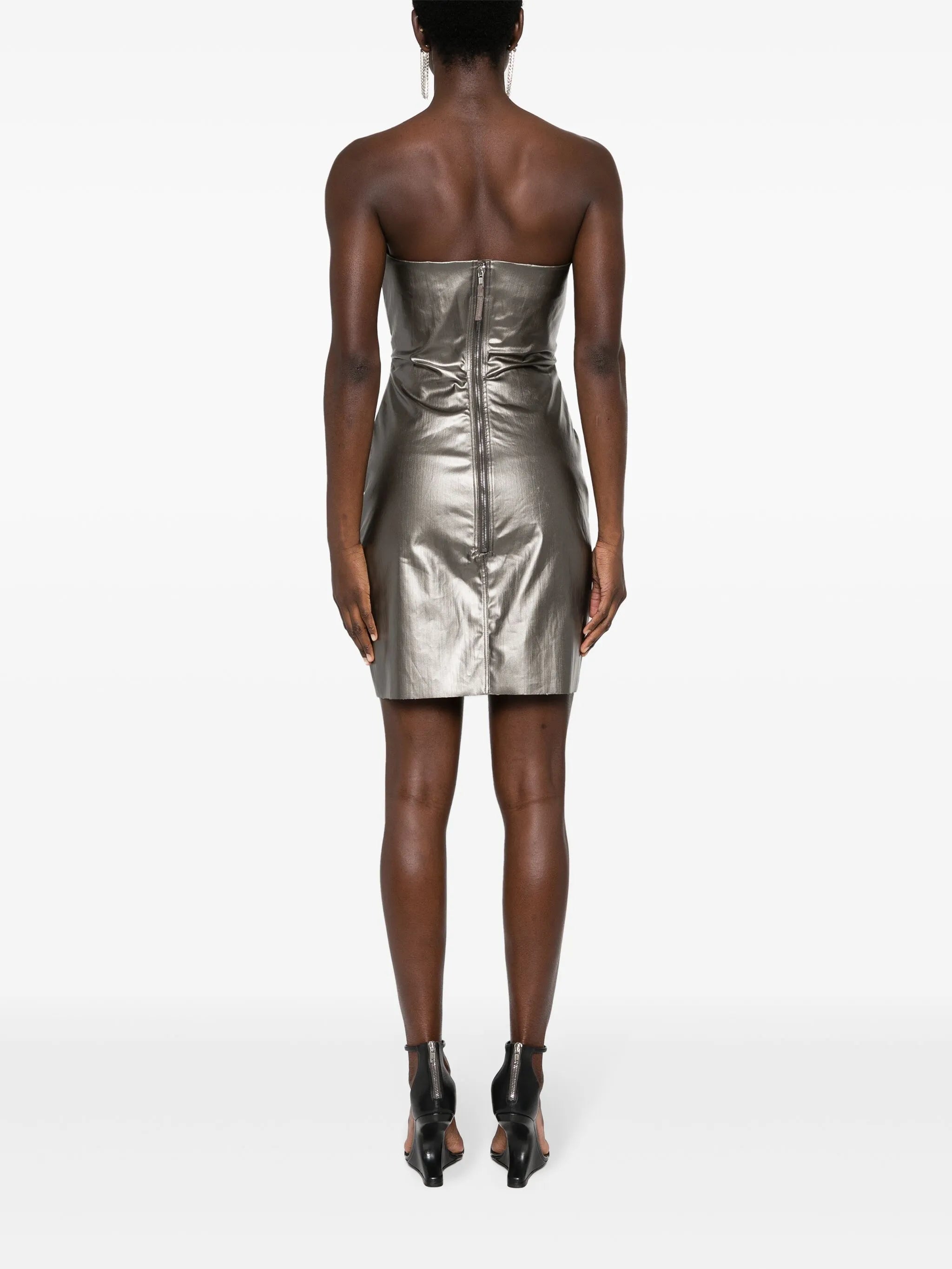 Prong strapless minidress