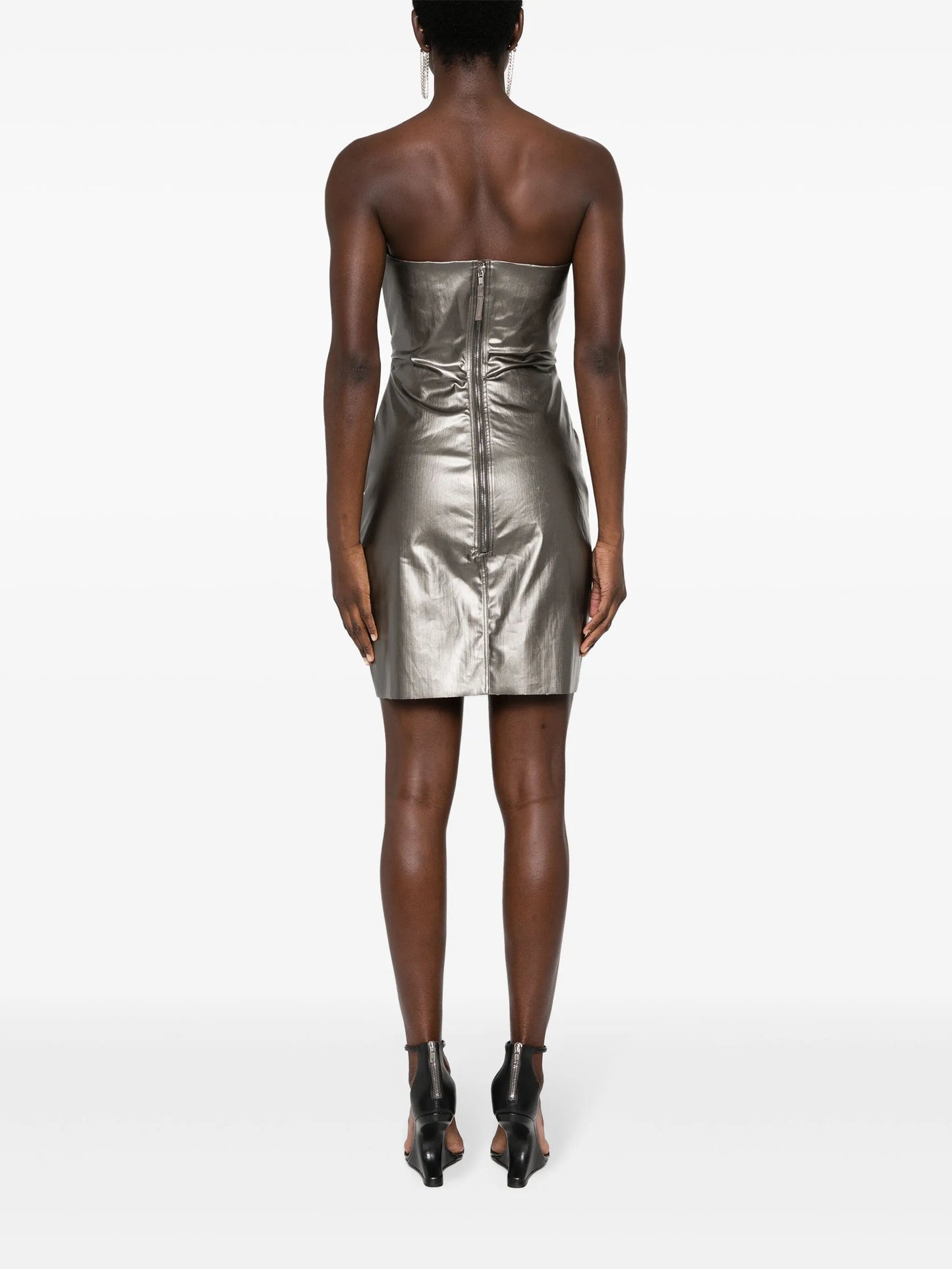 Prong strapless minidress