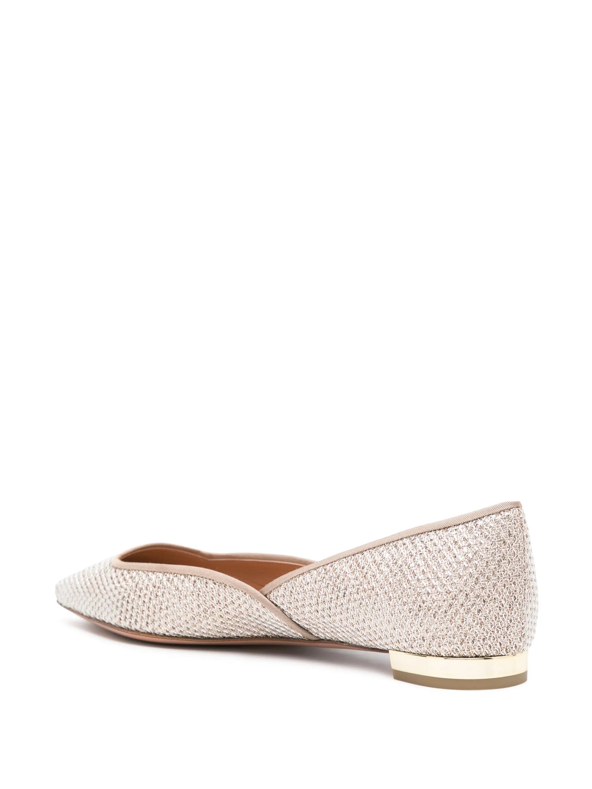 Maia glittery-mesh ballerina shoes