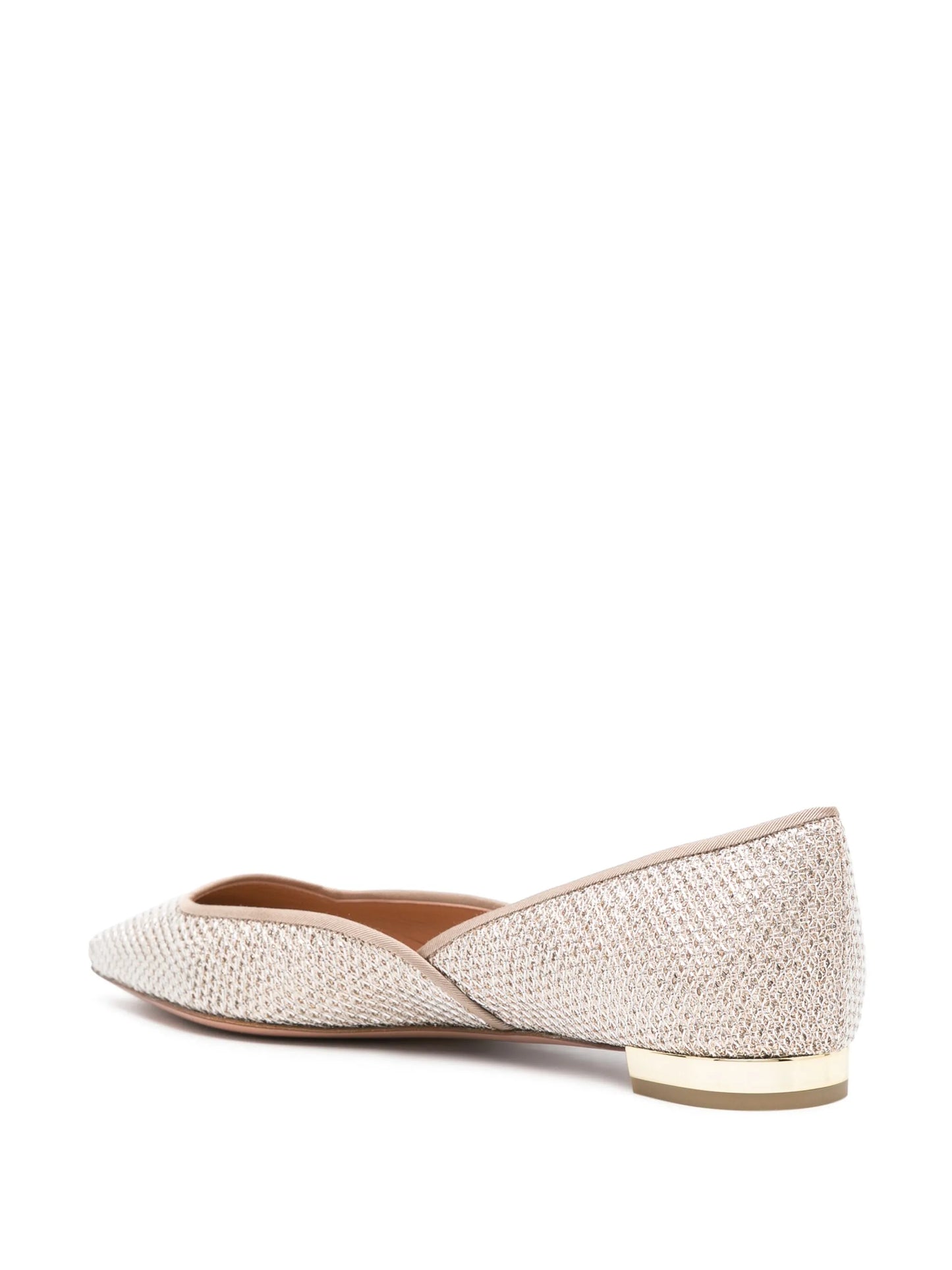 Maia glittery-mesh ballerina shoes