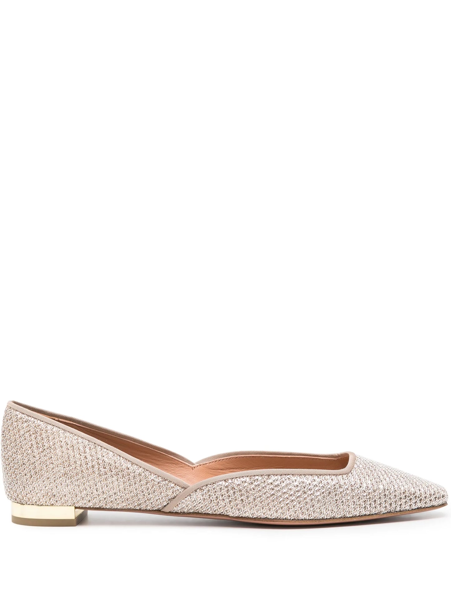 Maia glittery-mesh ballerina shoes