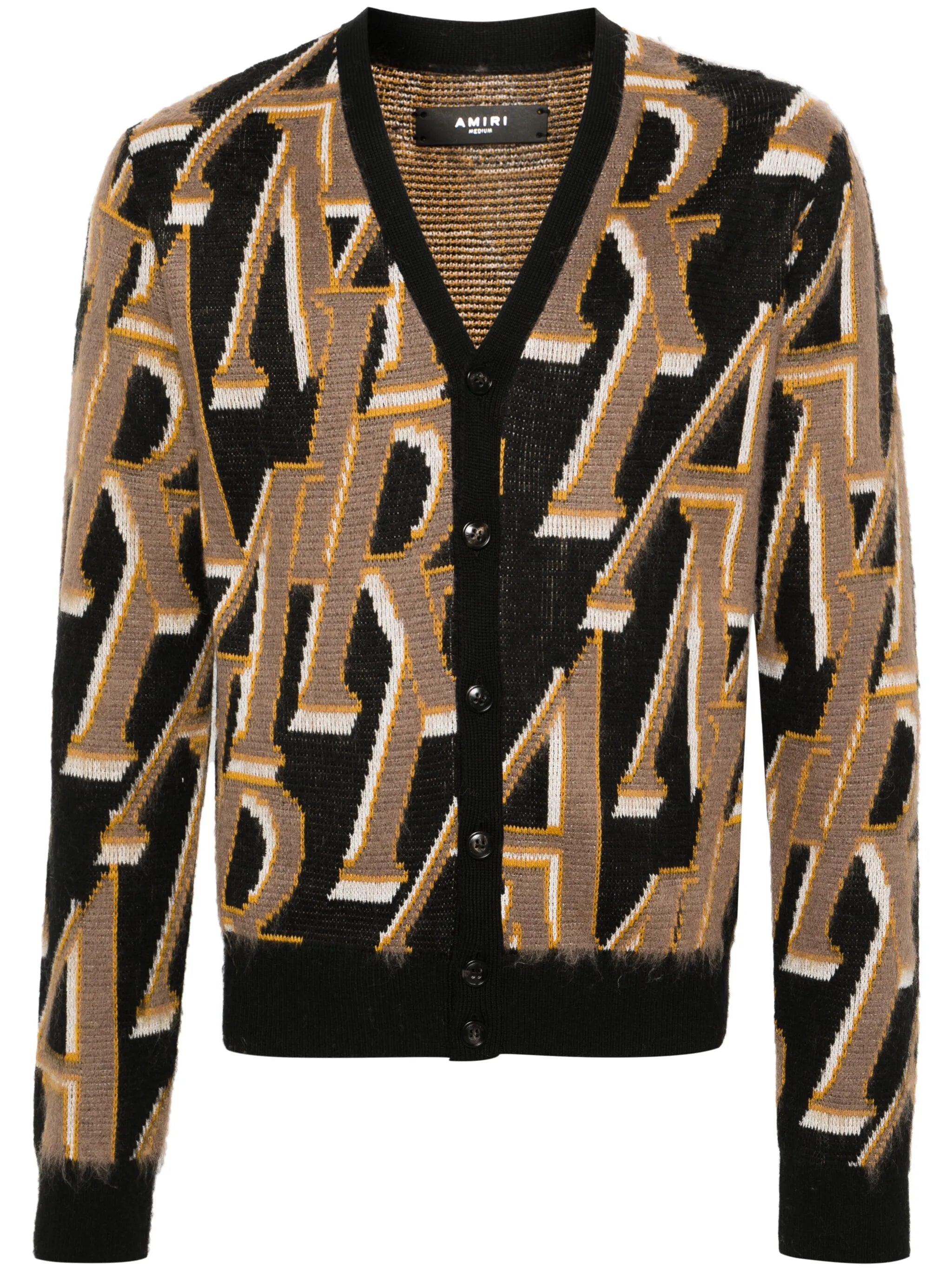logo-intarsia cardigan