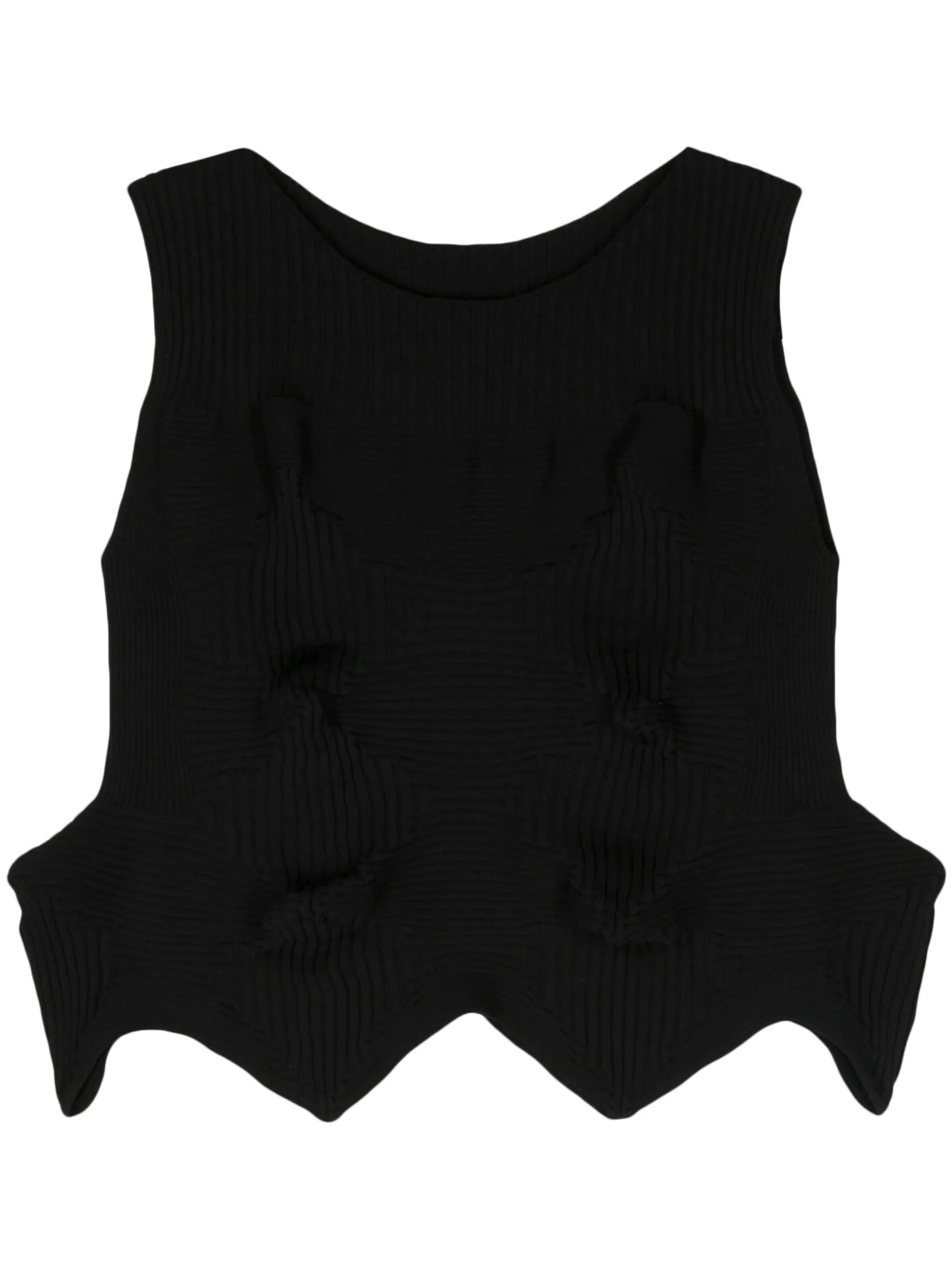 sleeveless ribbed tank top