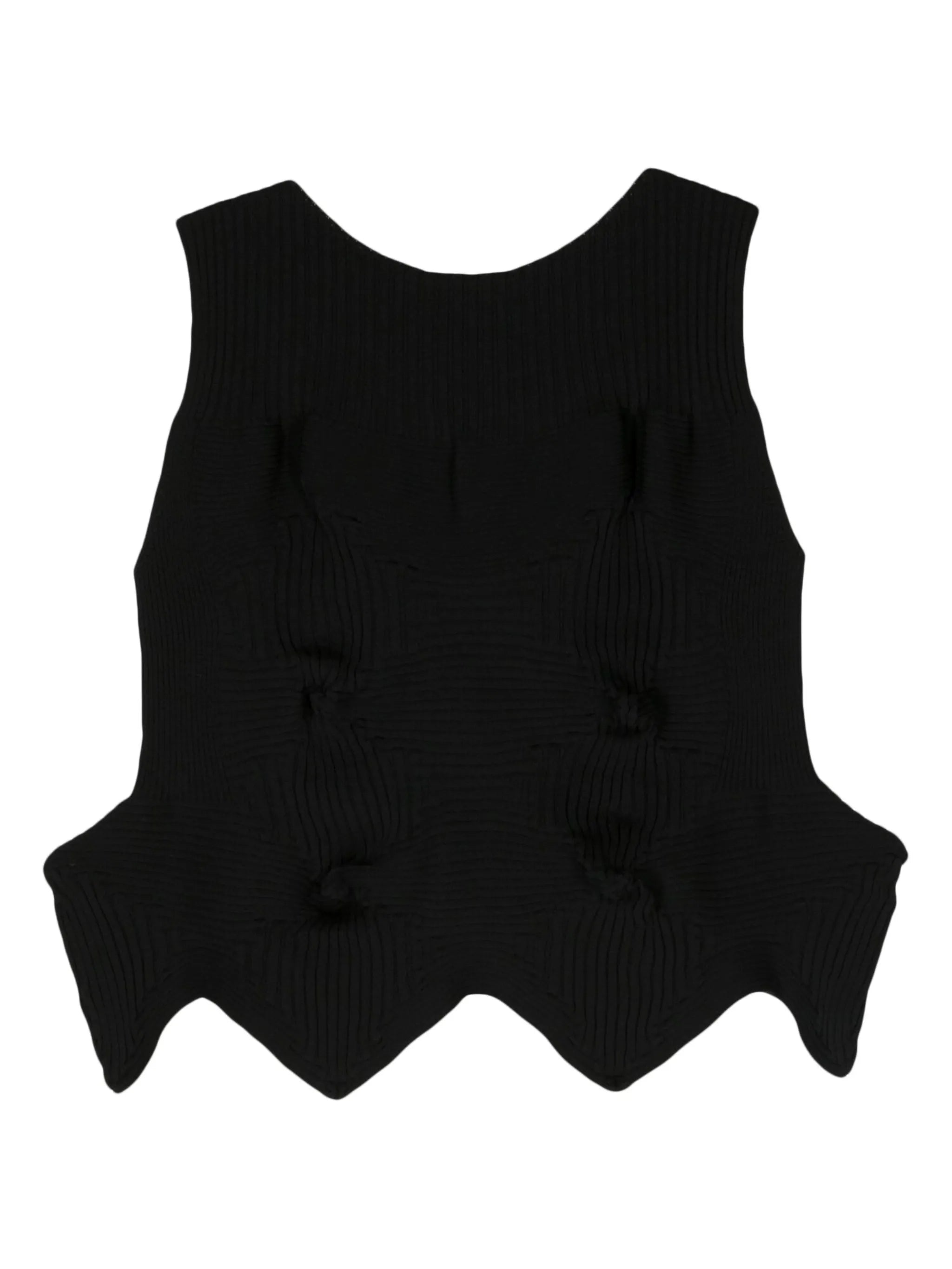 sleeveless ribbed tank top