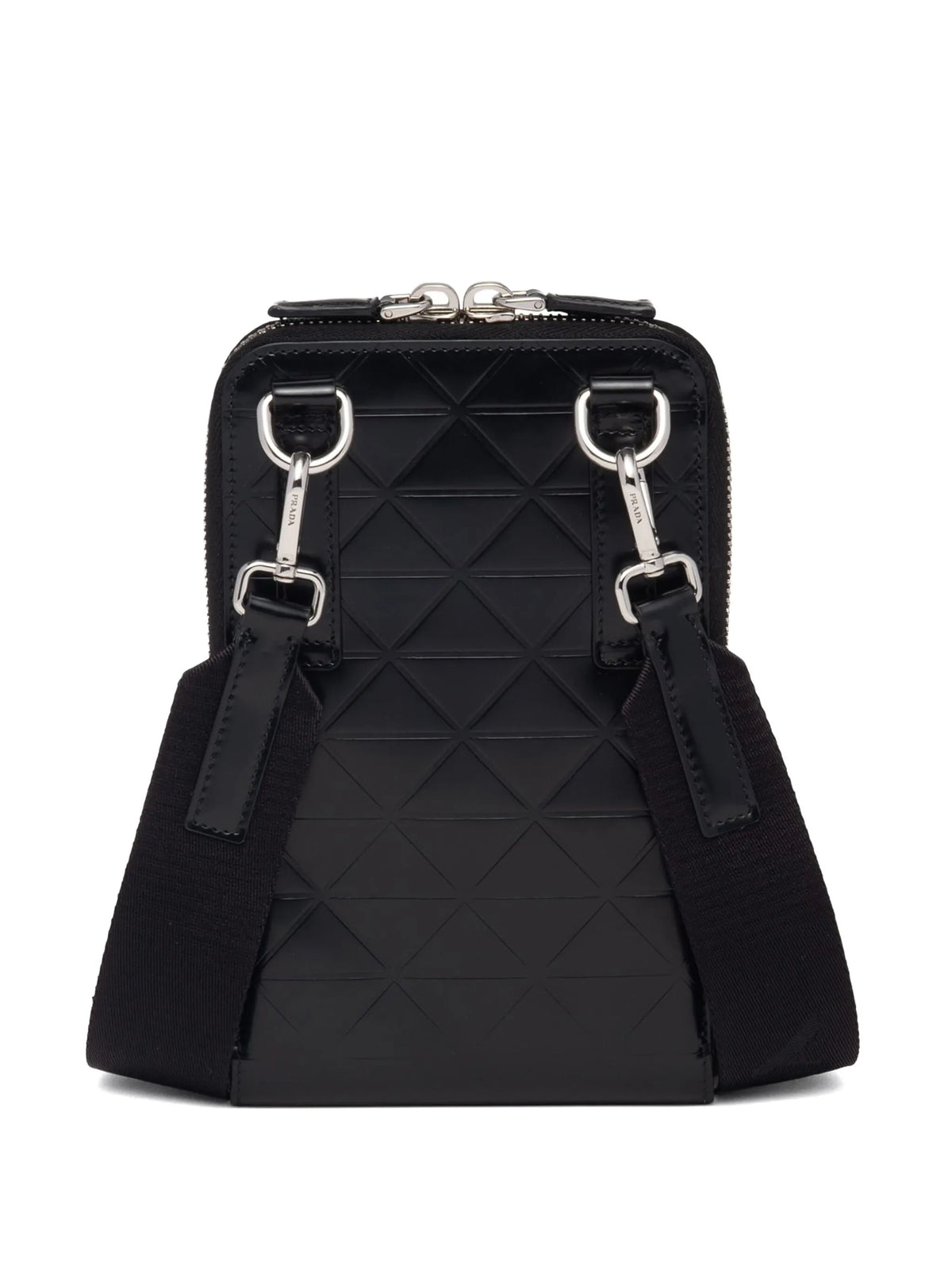 triangle-logo leather phone case