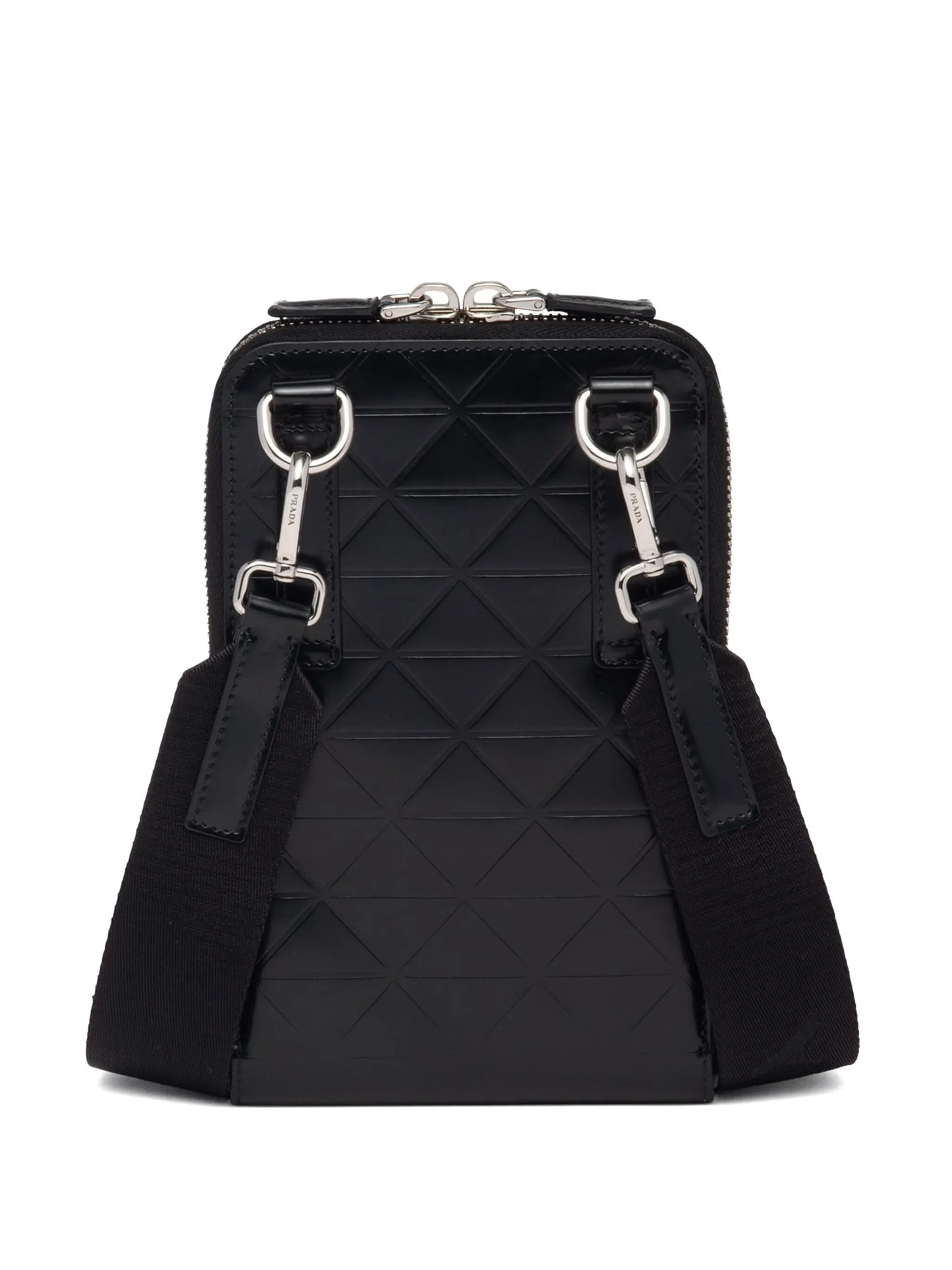 triangle-logo leather phone case