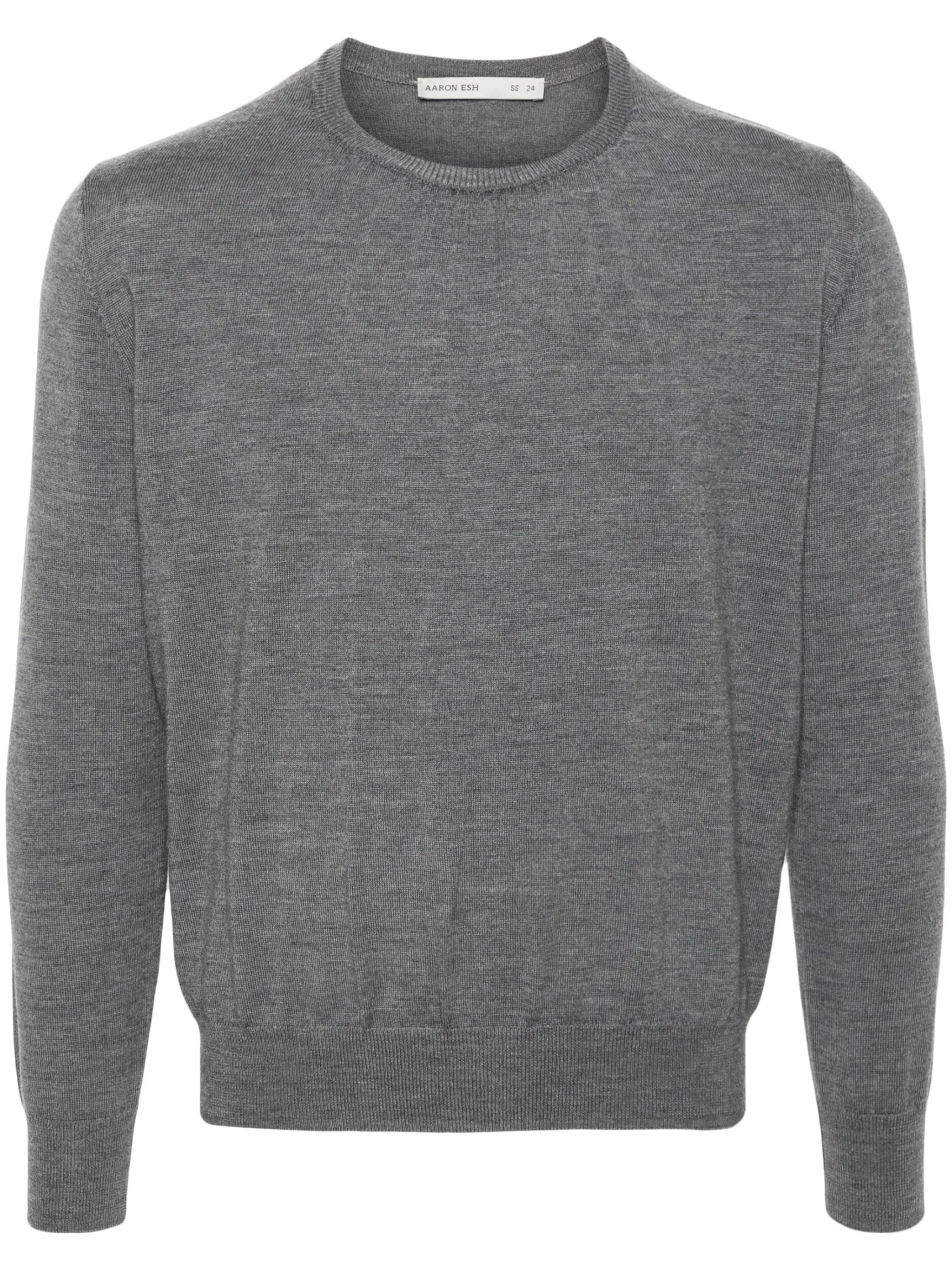 ruched-detail wool jumper