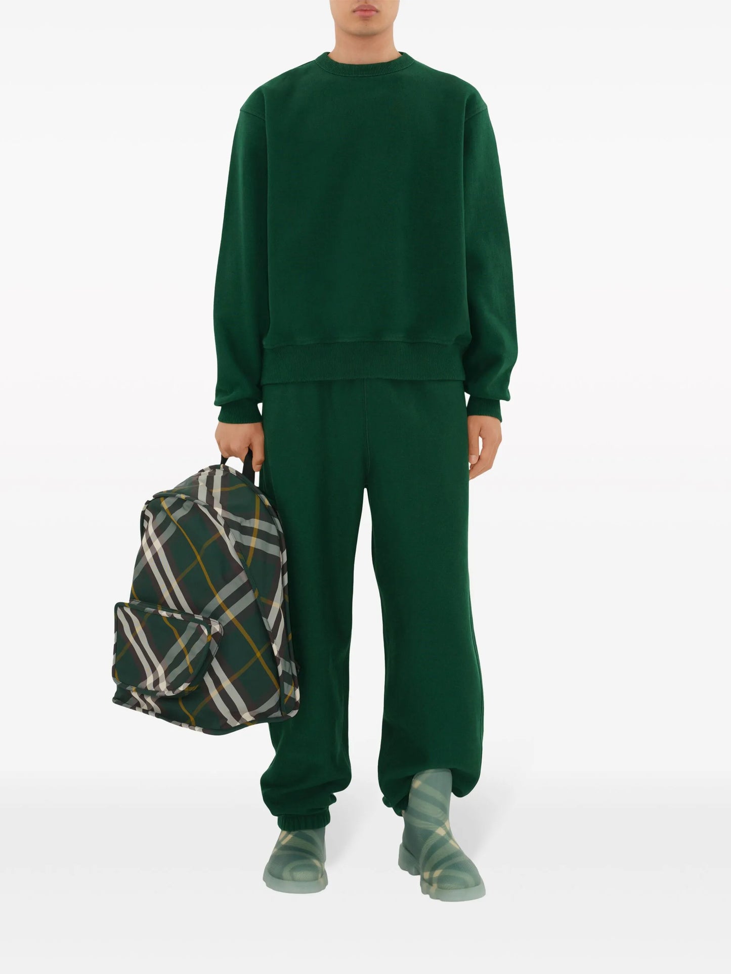 Shield checkered woven backpack