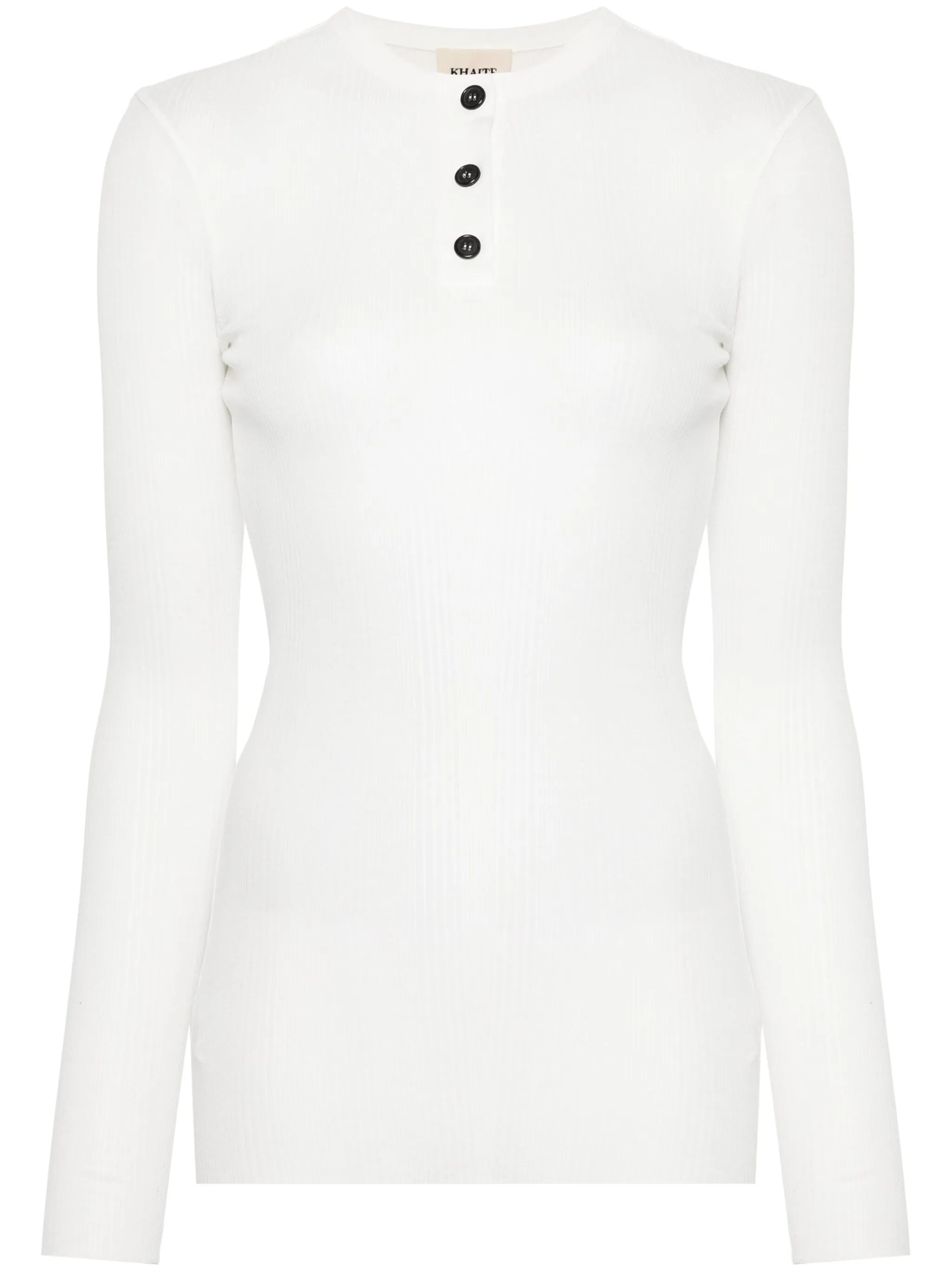fine-ribbed long-sleeve T-shirt
