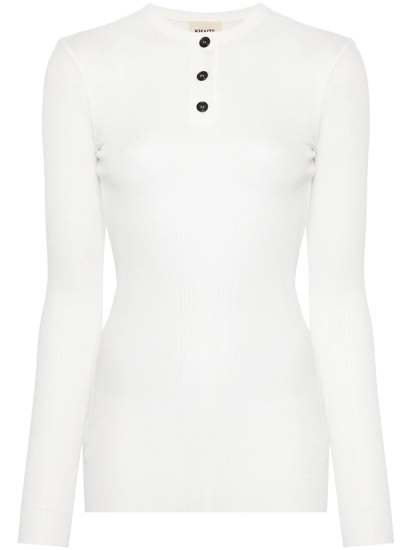 fine-ribbed long-sleeve T-shirt