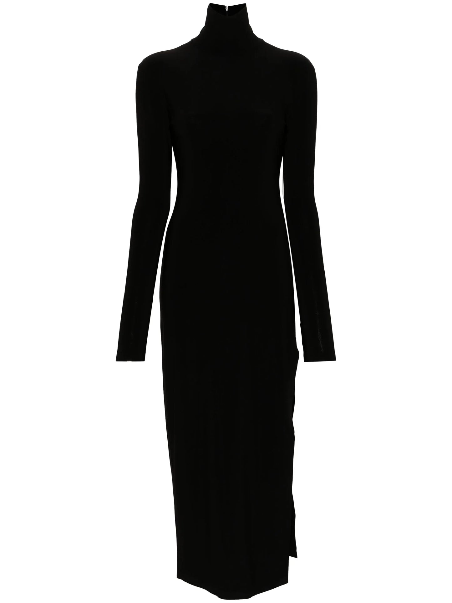 side-slit stretch-jersey maxi dress