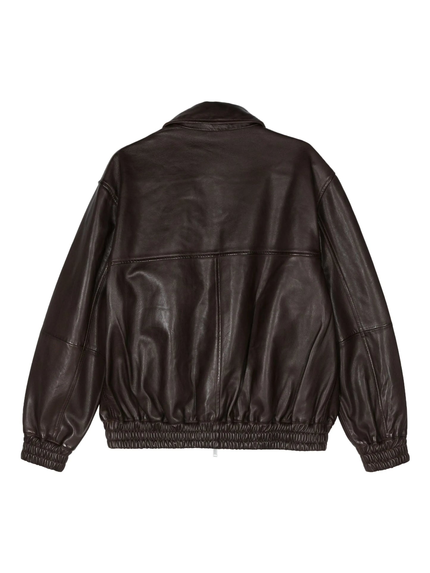 Piston leather zip-up jacket
