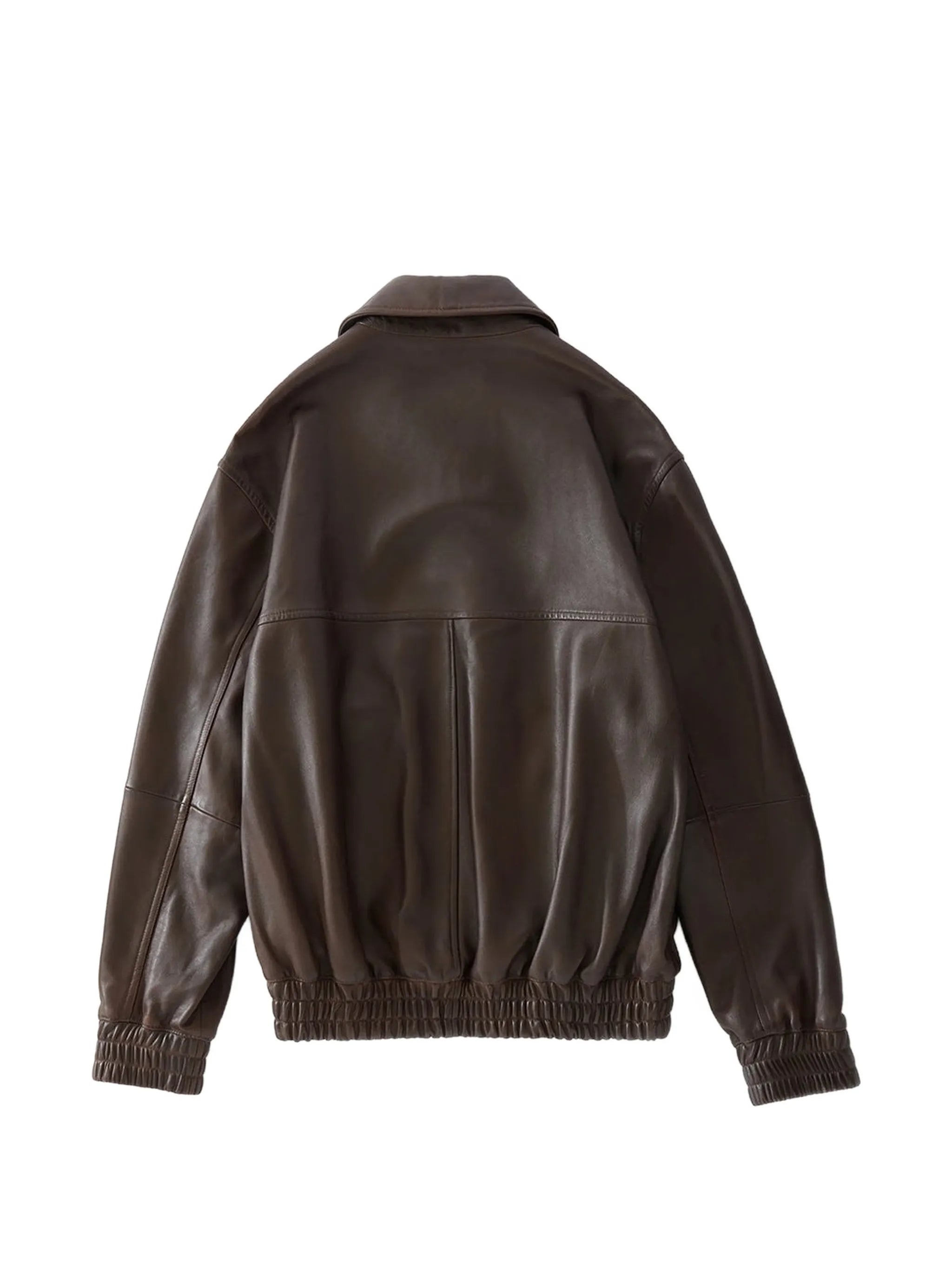 Piston leather zip-up jacket