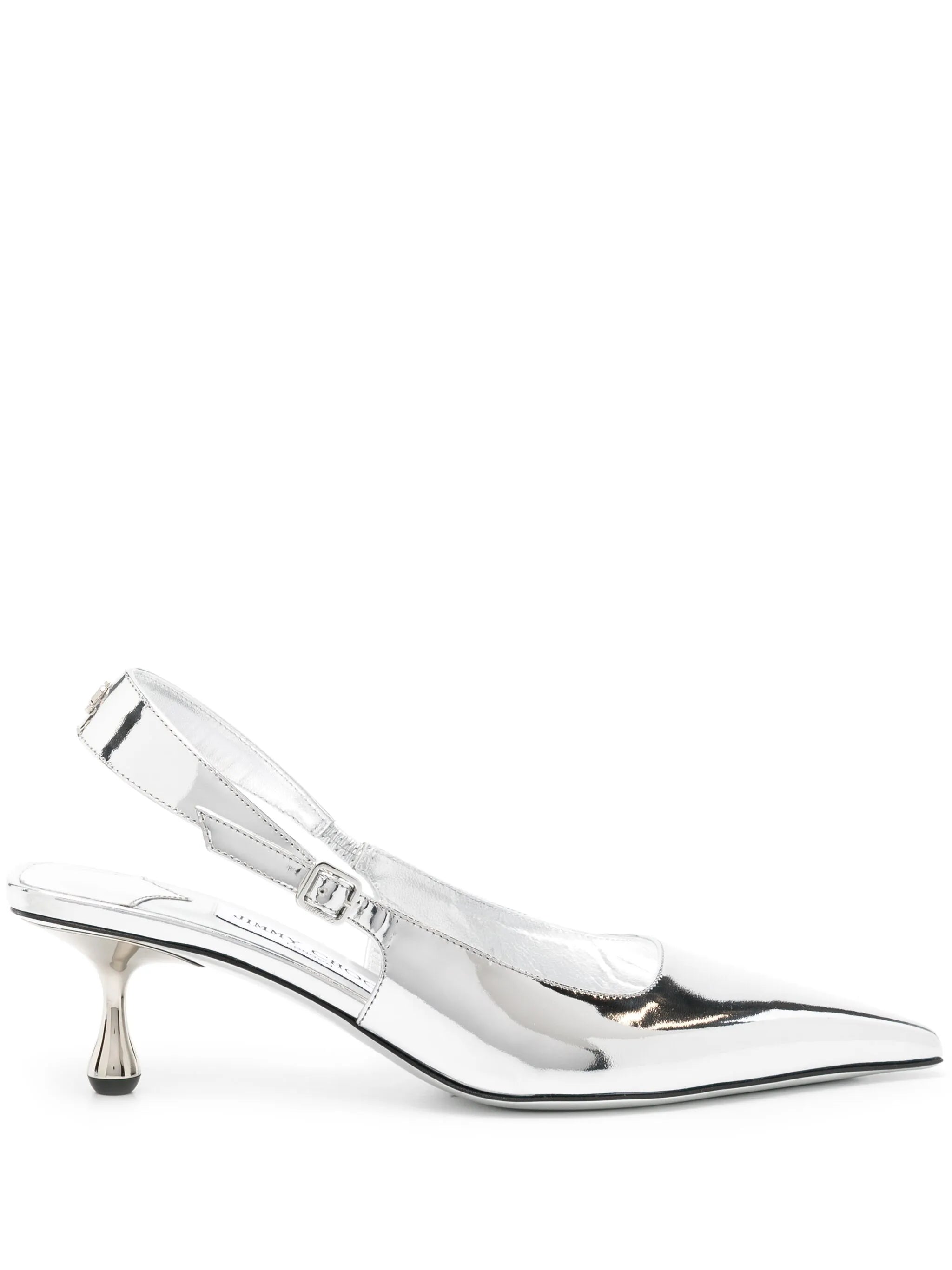 Amel 50mm metallic-leather pumps