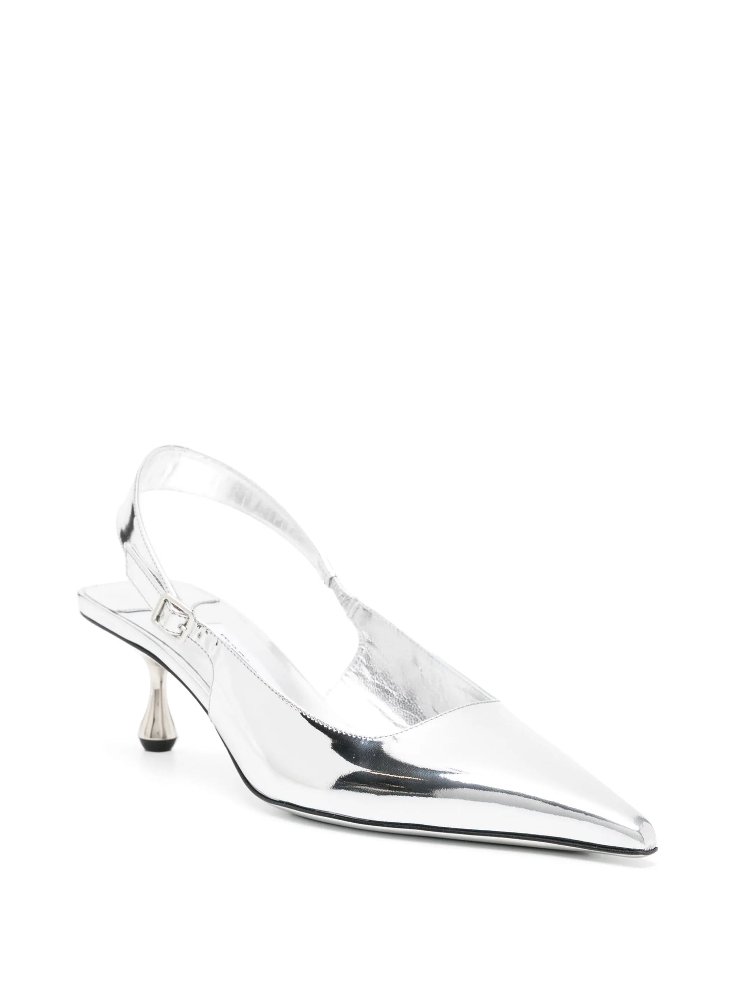 Amel 50mm metallic-leather pumps