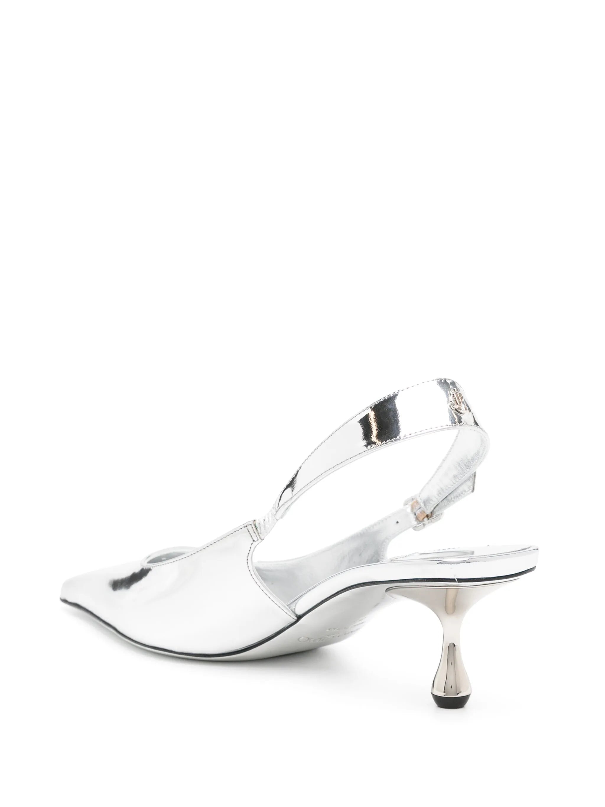 Amel 50mm metallic-leather pumps