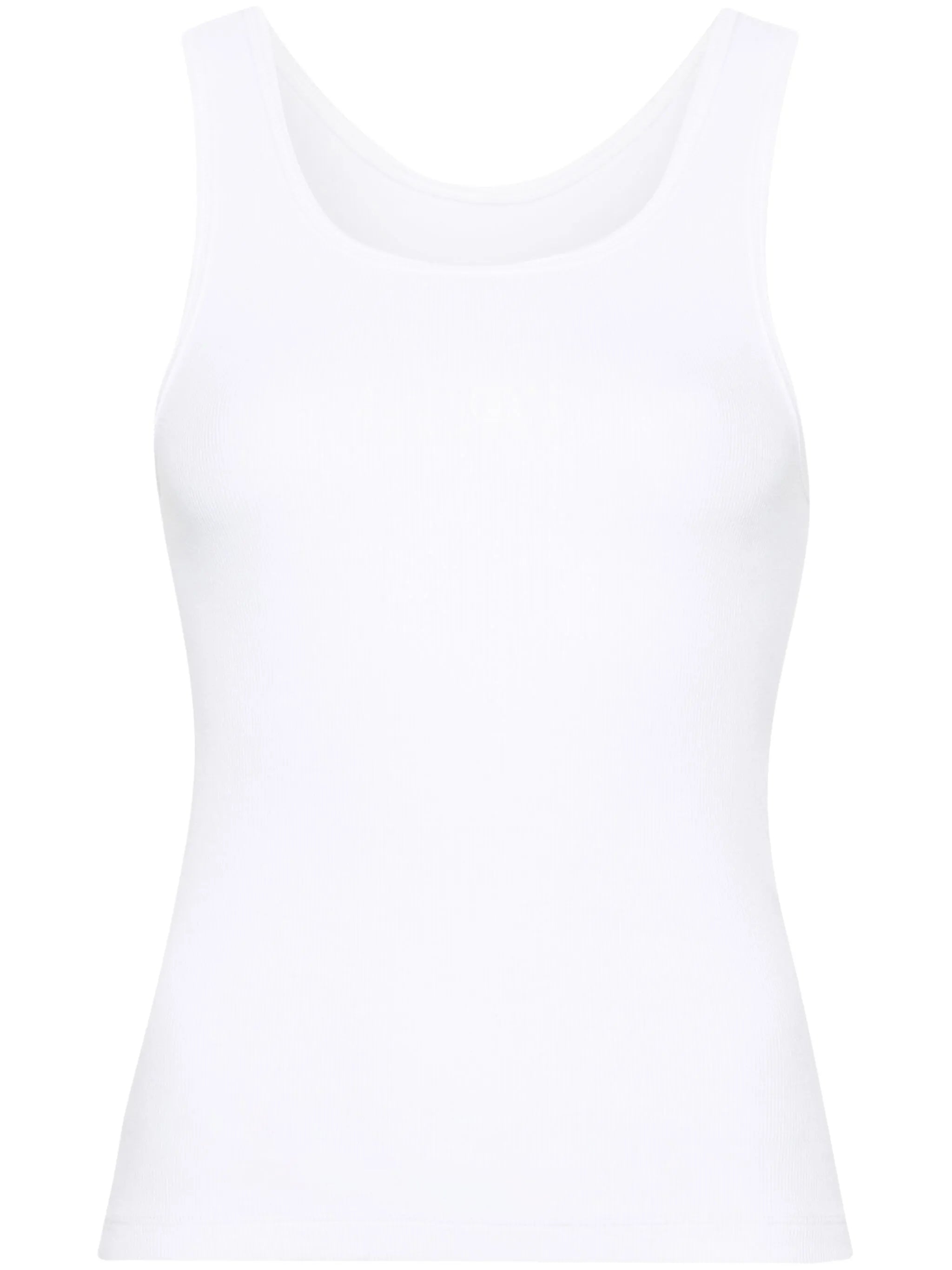 numbers-motif ribbed tank top
