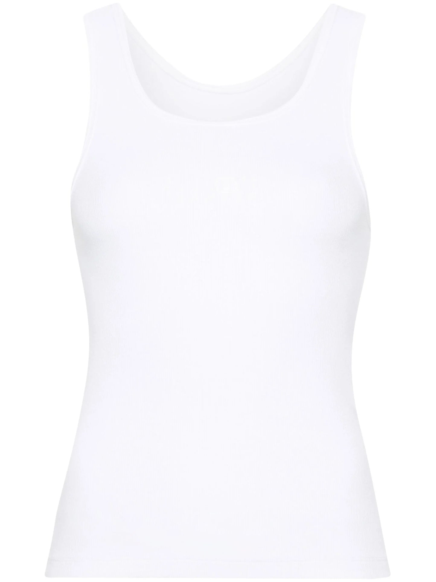 numbers-motif ribbed tank top