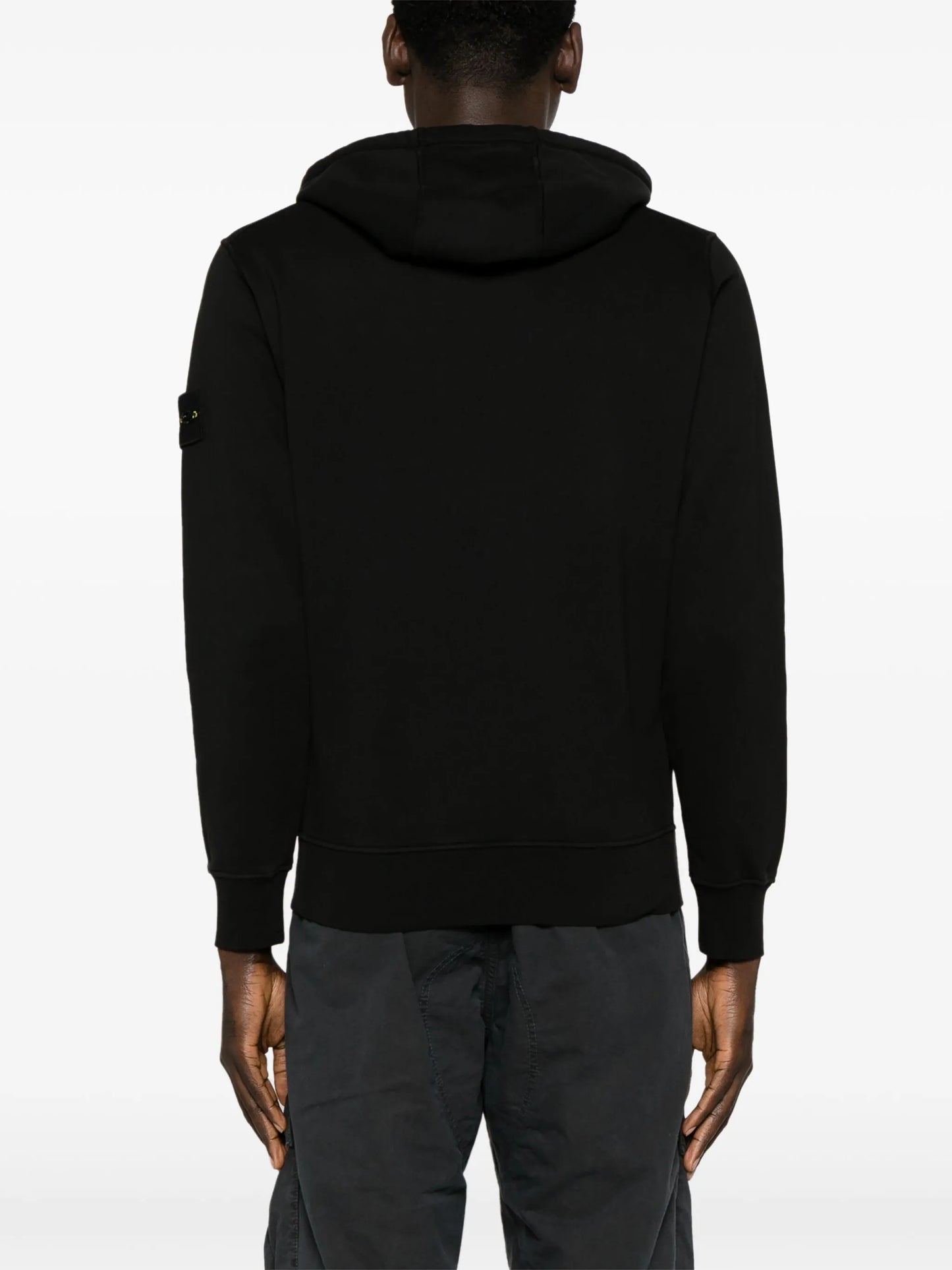 logo-patch zip-up hoodie