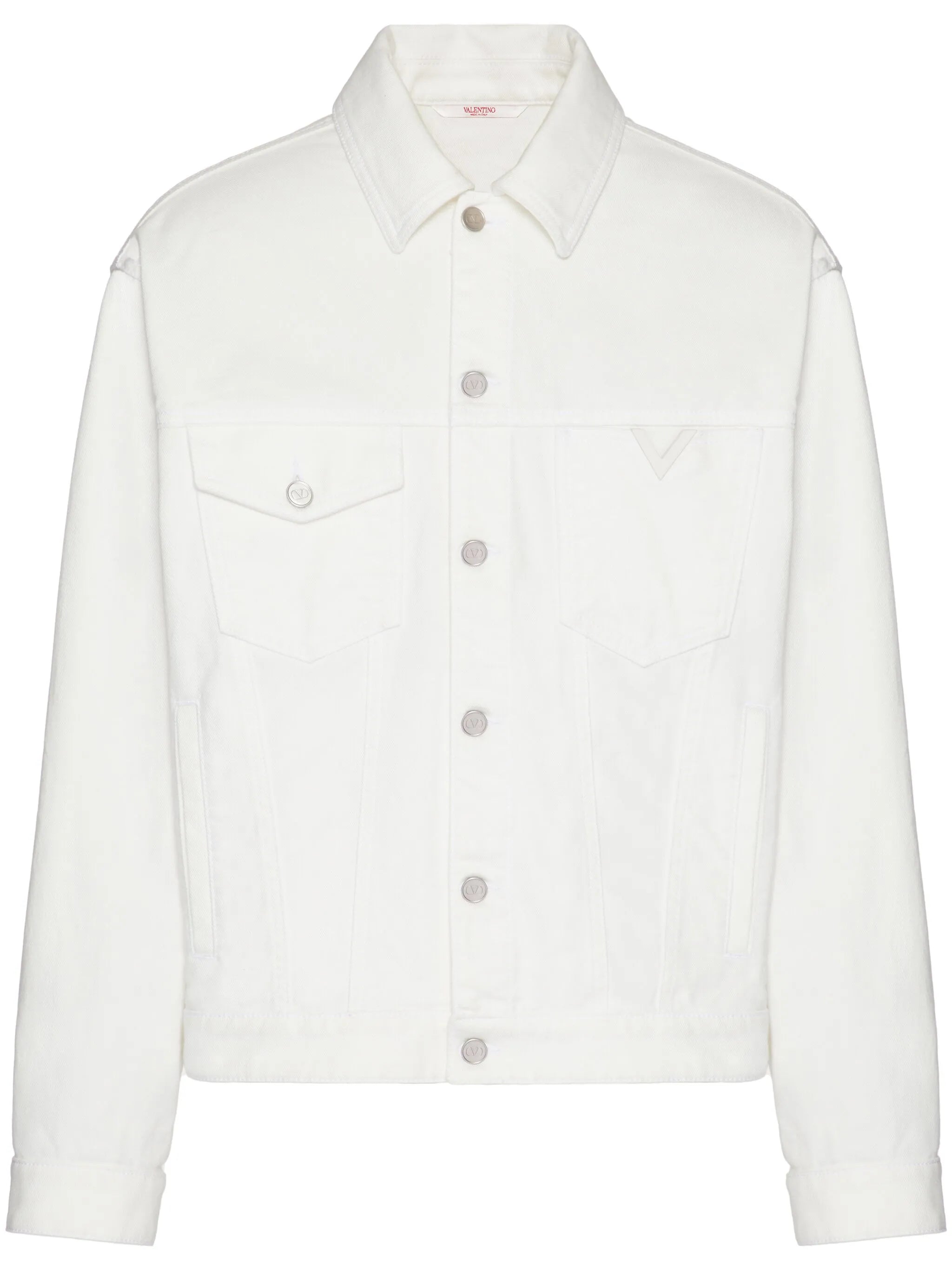 V-detail denim jacket