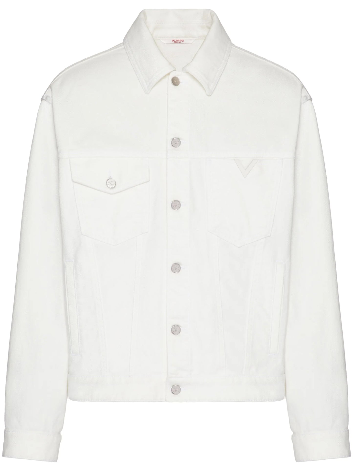 V-detail denim jacket