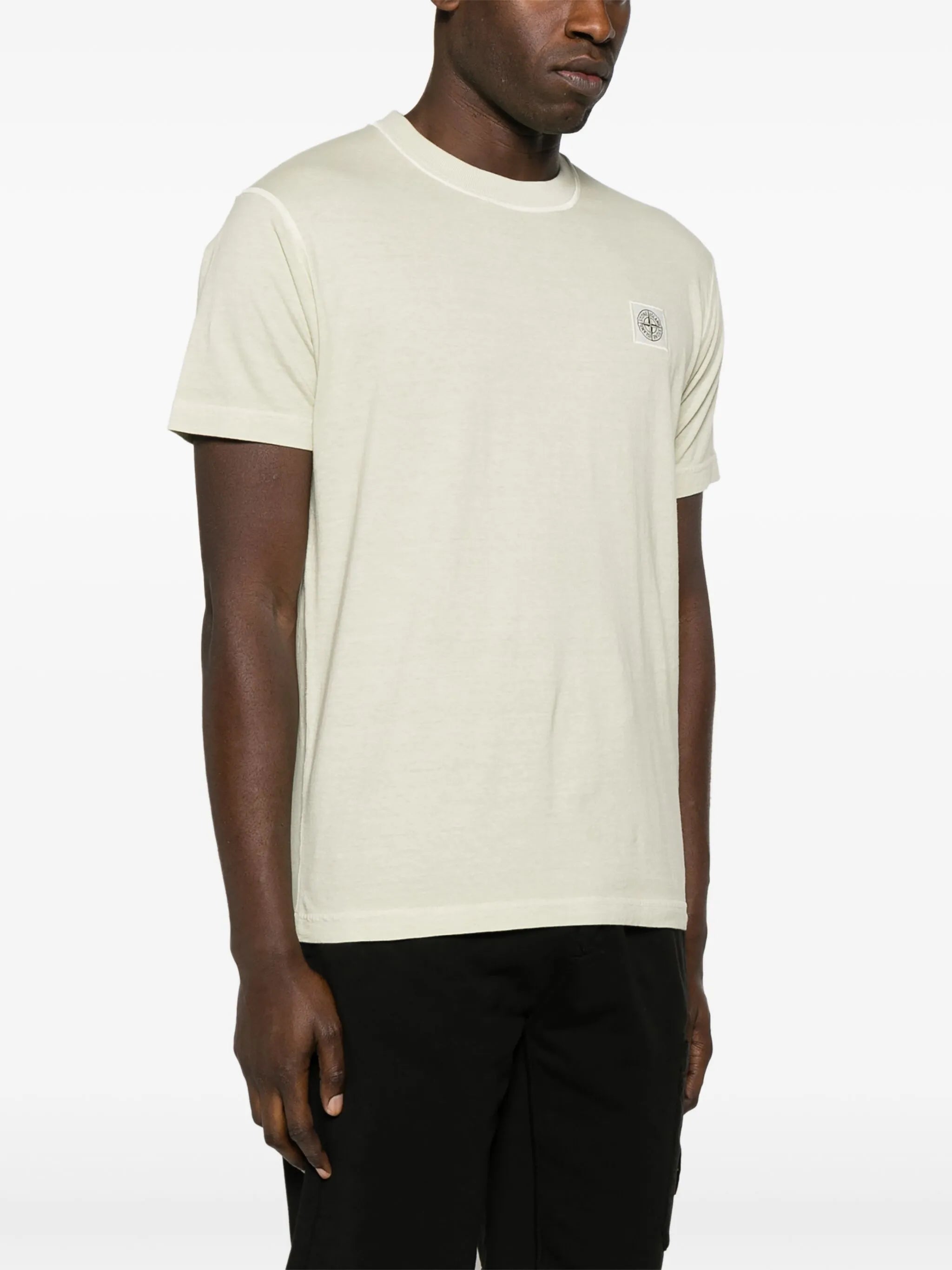 Compass-patch cotton T-shirt