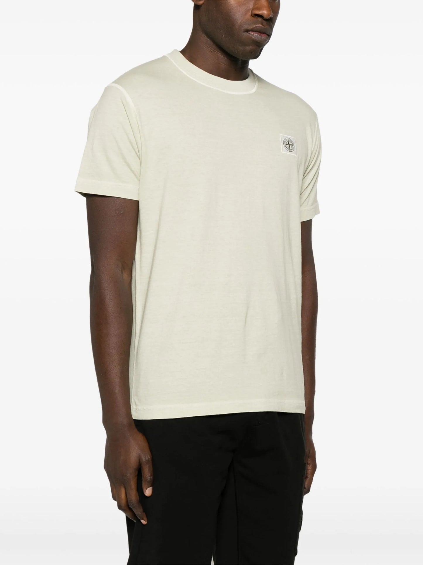 Compass-patch cotton T-shirt