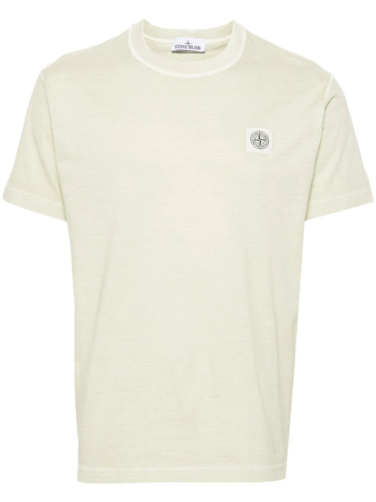 Compass-patch cotton T-shirt