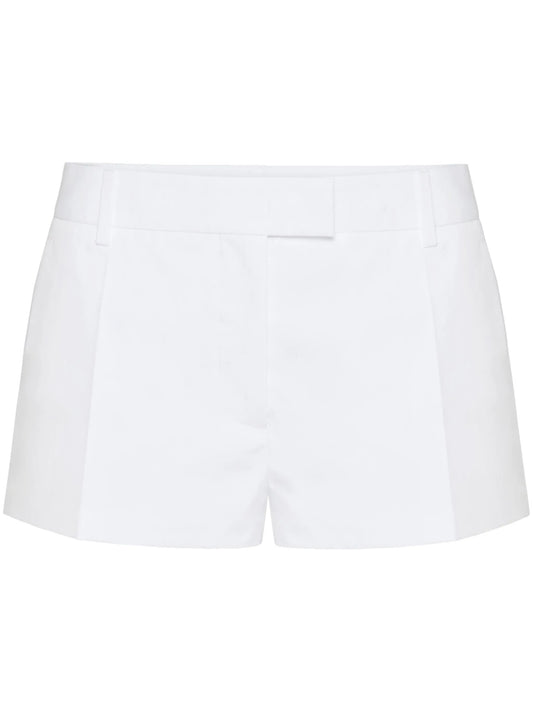 Compact poplin shorts