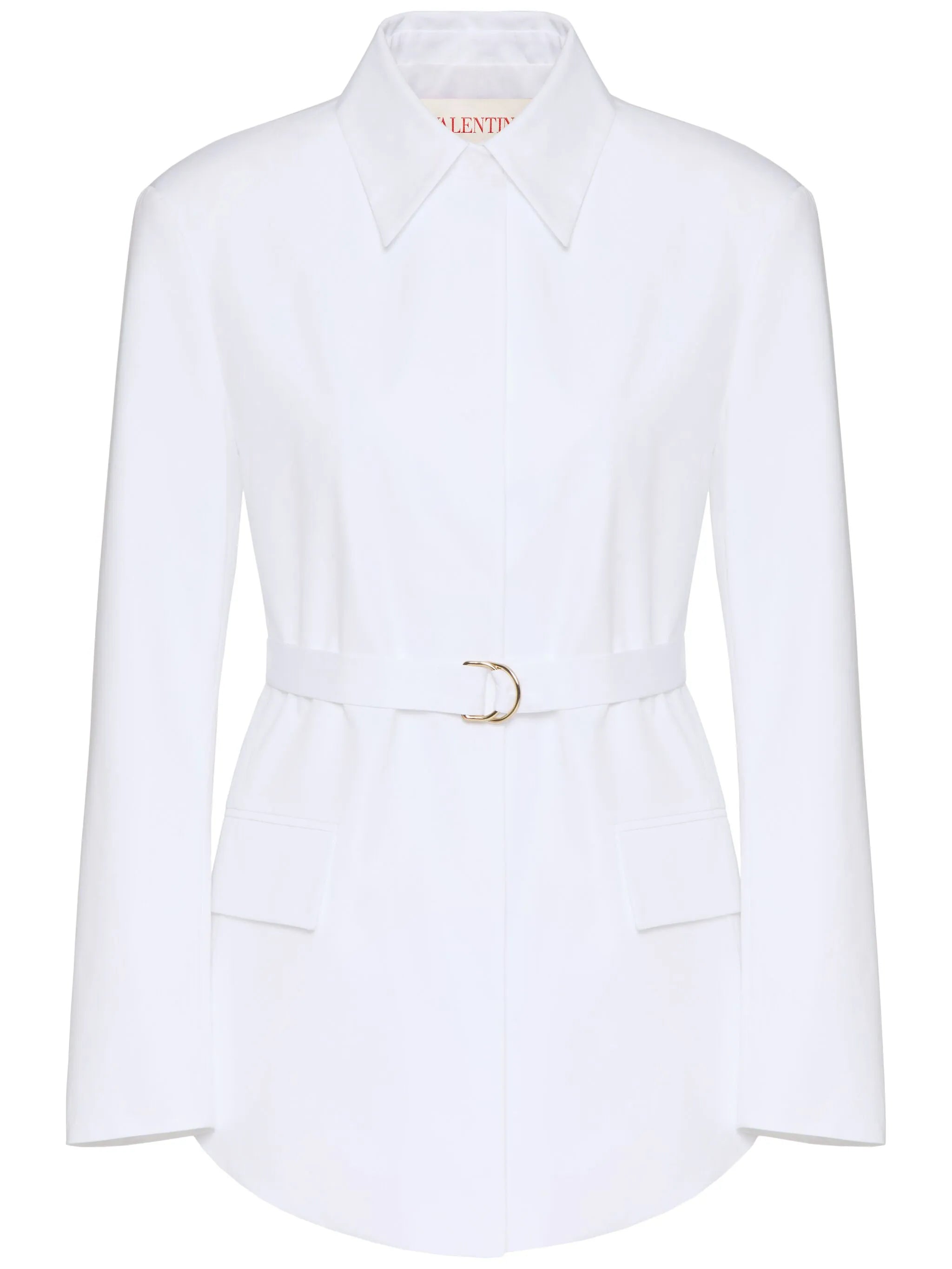 Compact poplin pea coat