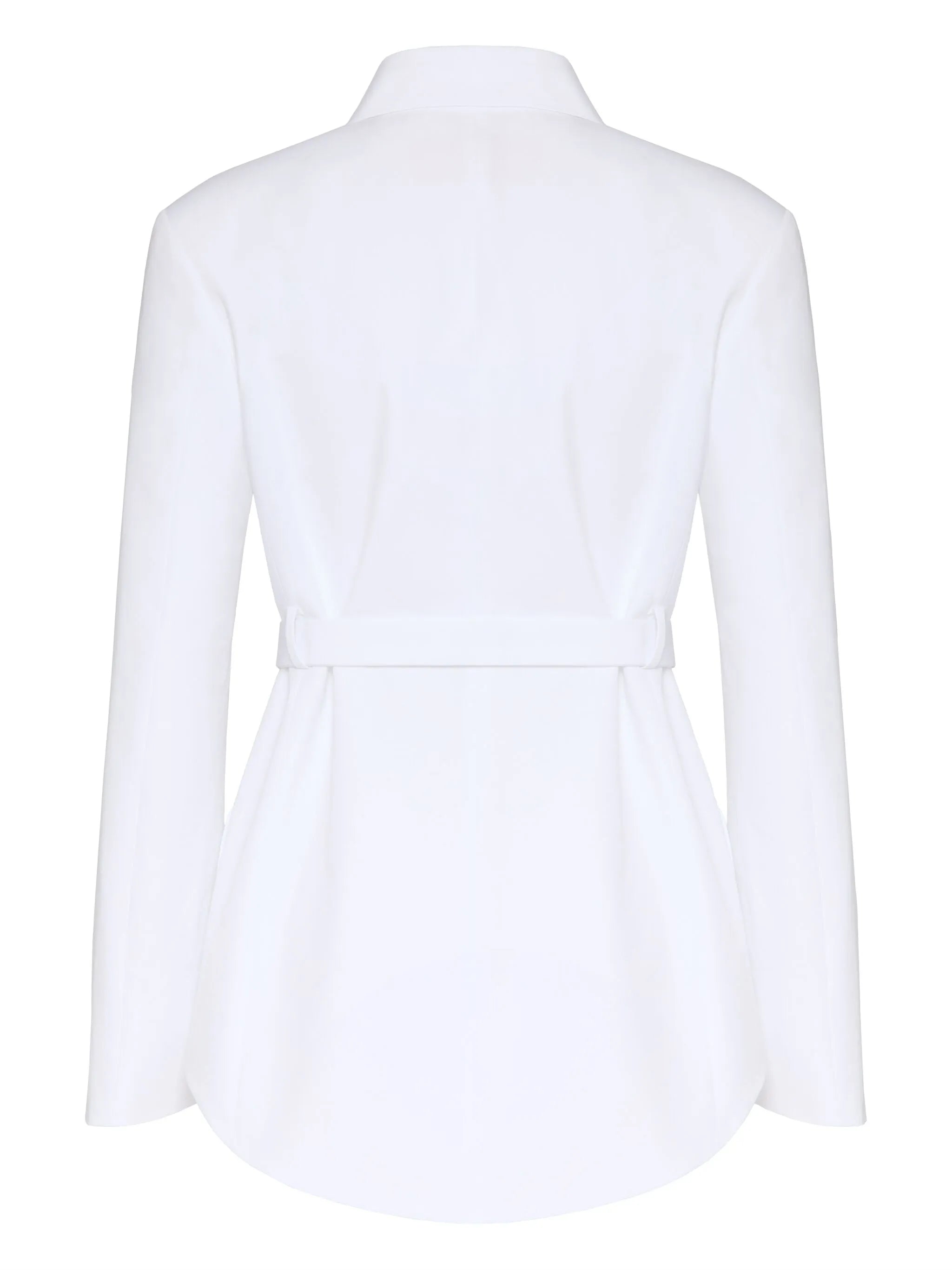 Compact poplin pea coat