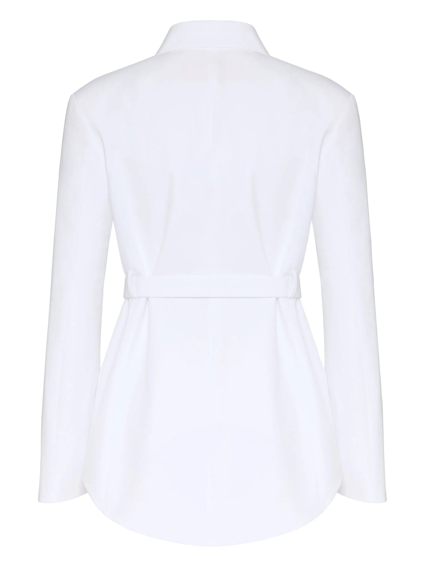 Compact poplin pea coat
