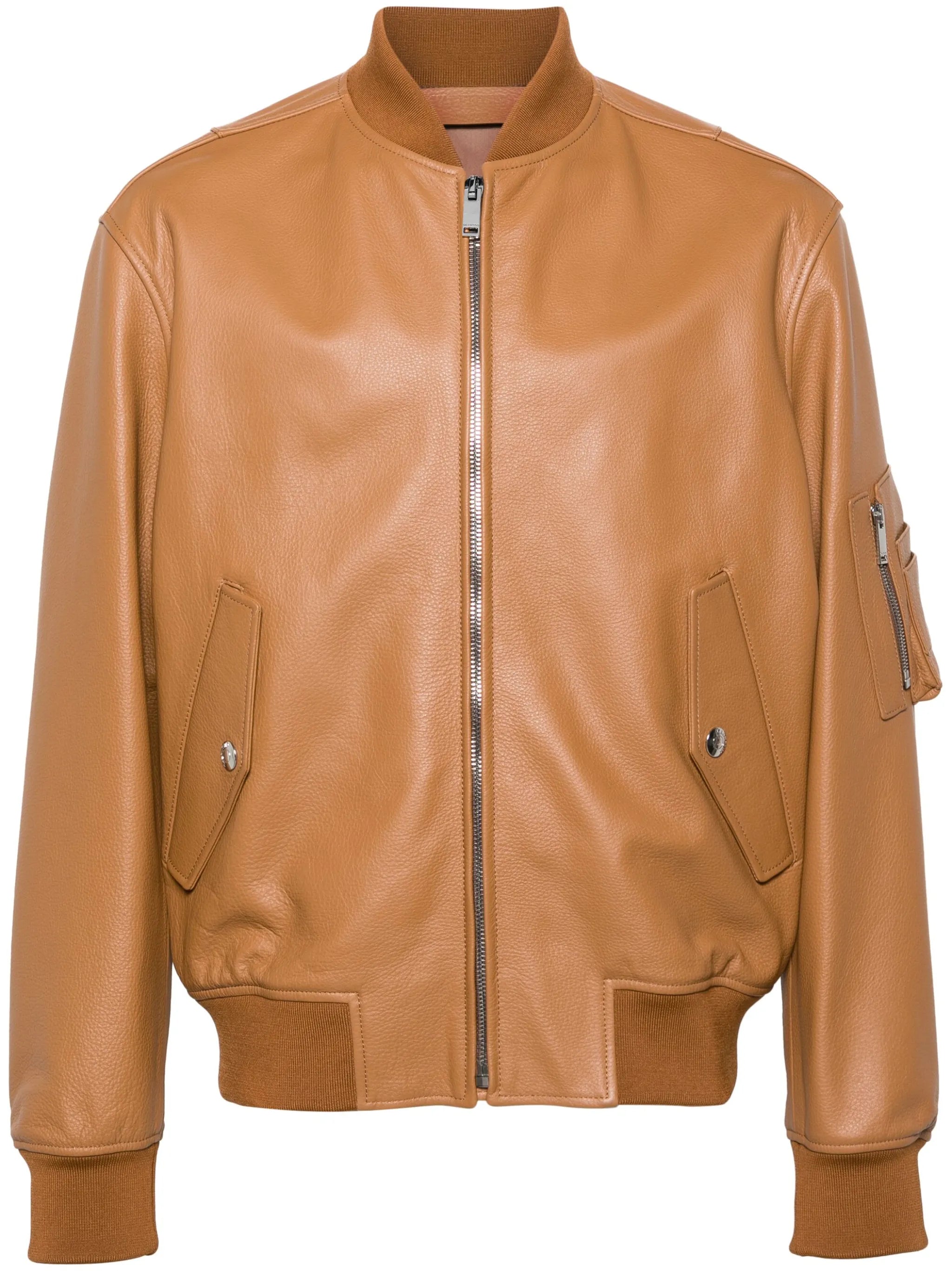 leather bomber jacket