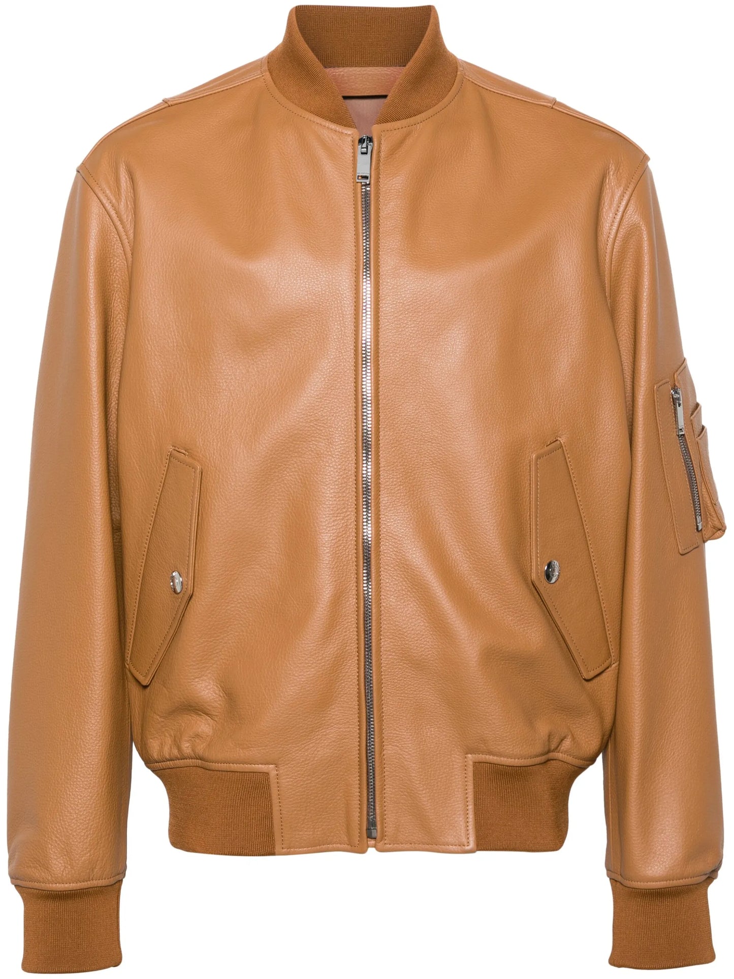 leather bomber jacket