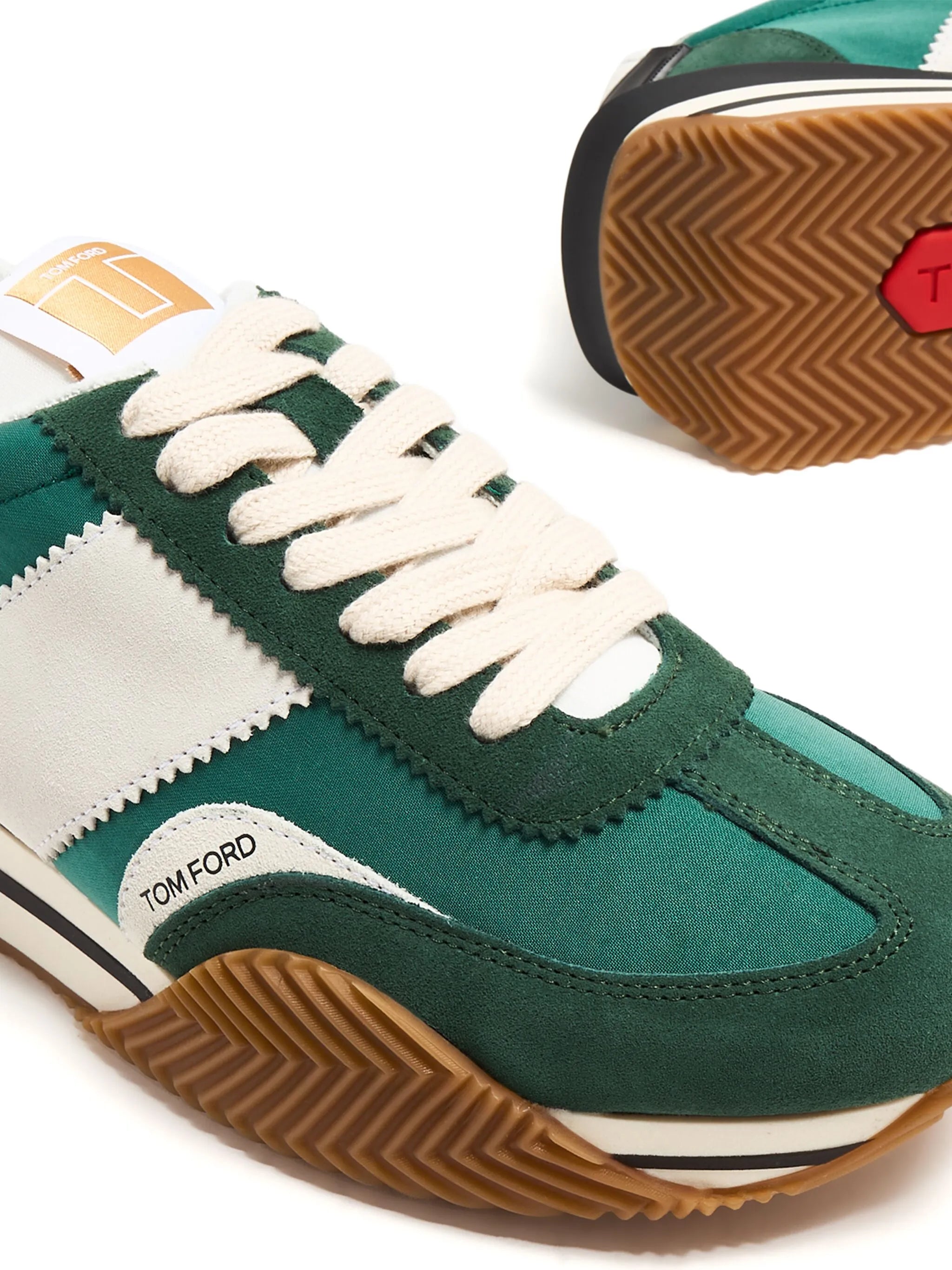 James suede-panelled sneakers