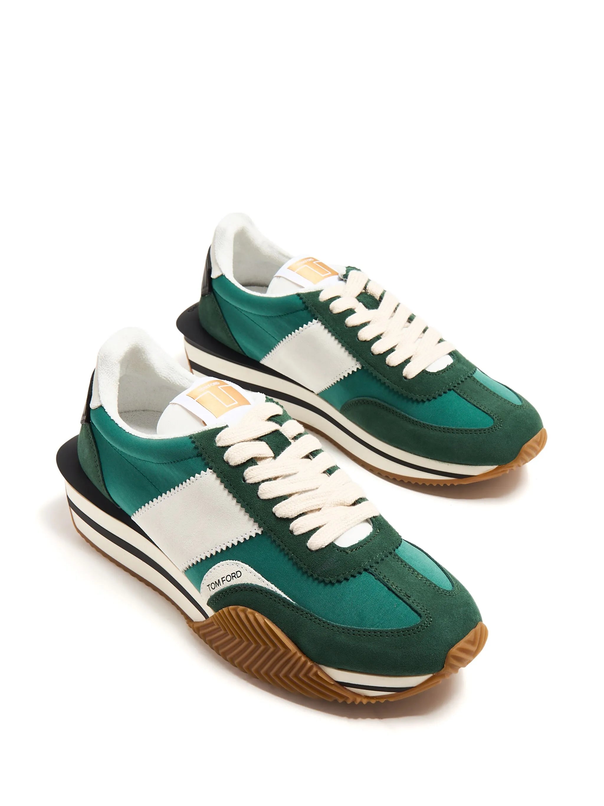 James suede-panelled sneakers