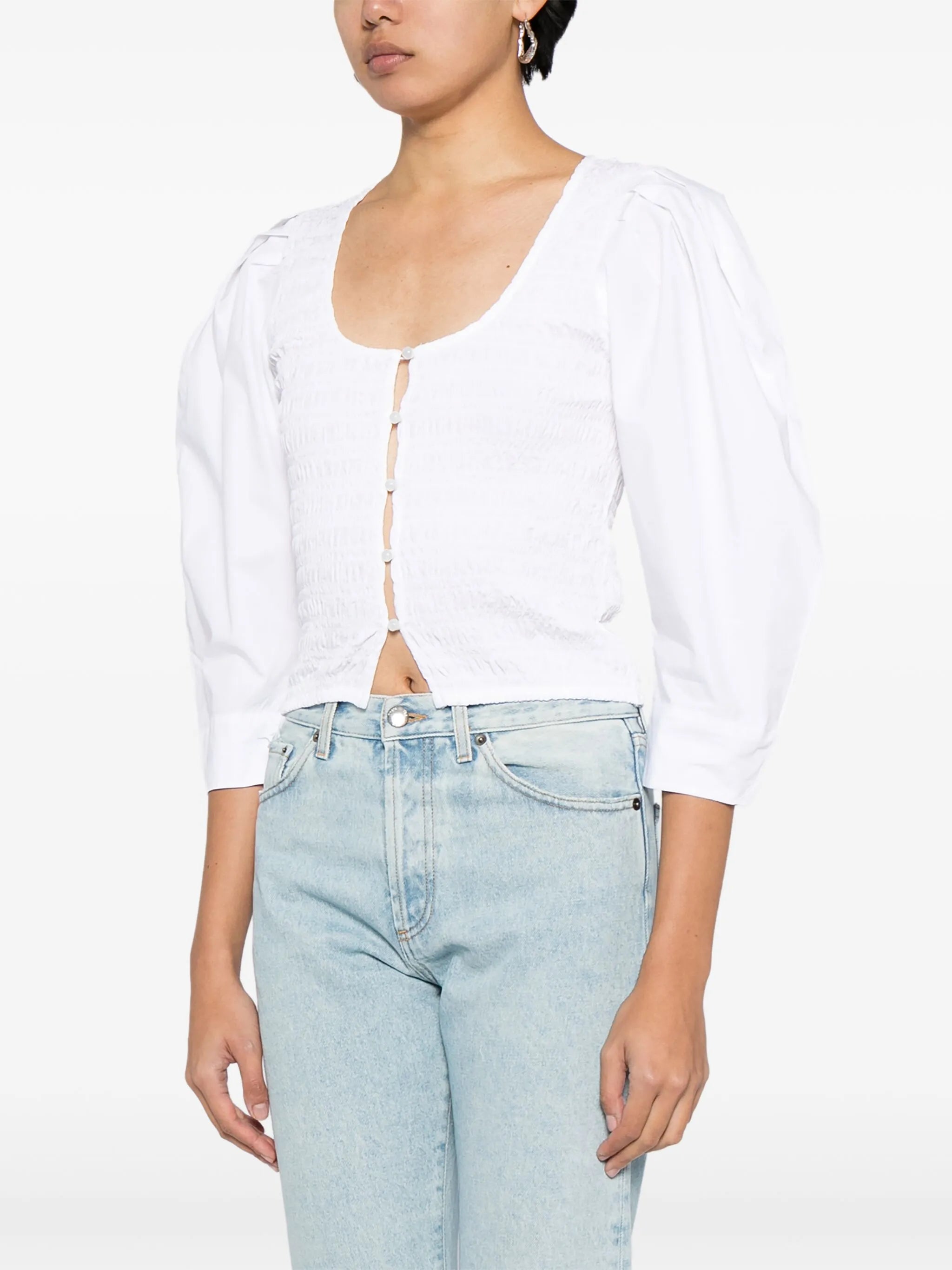 organic cotton-poplin blouse
