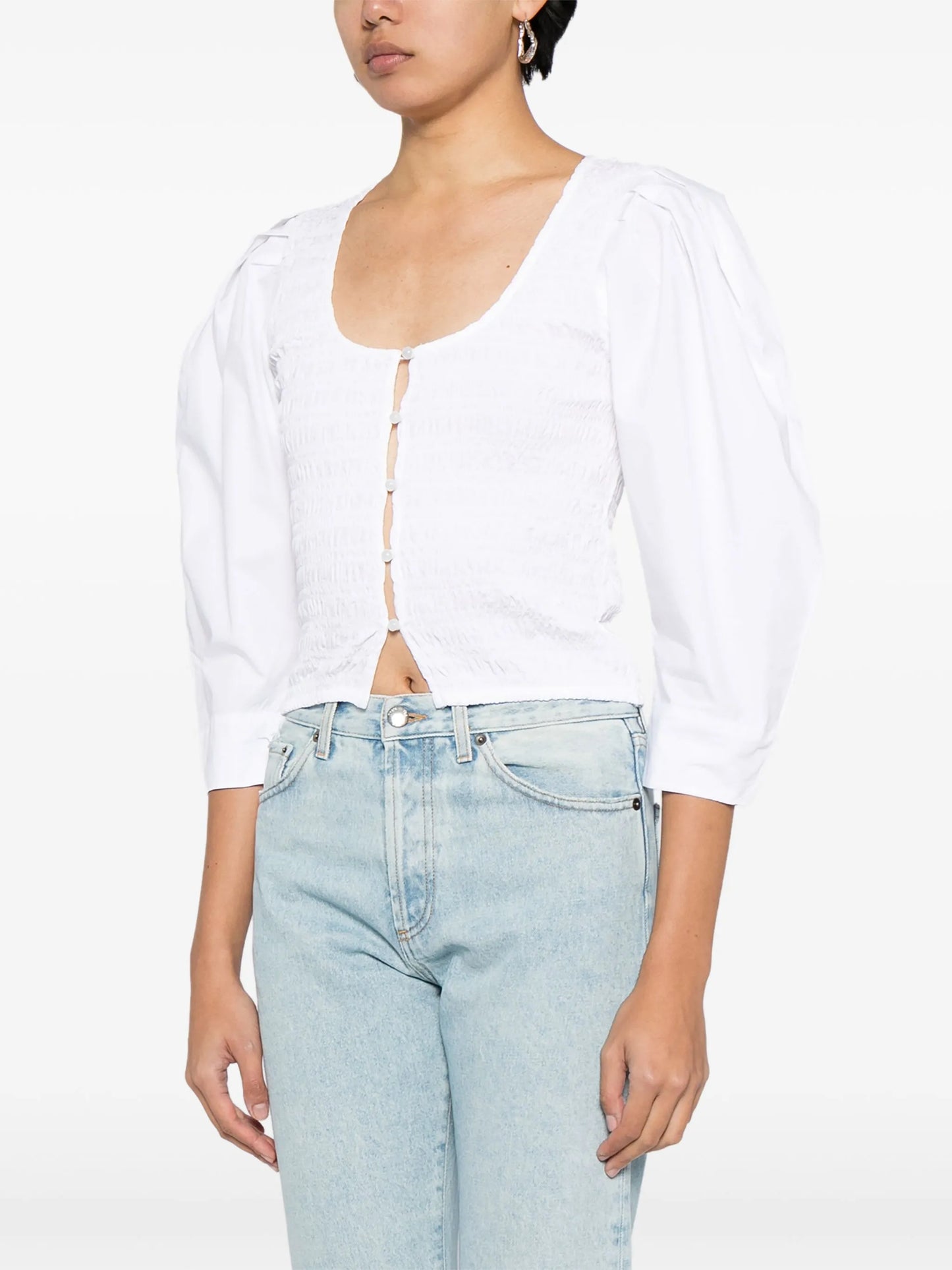 organic cotton-poplin blouse