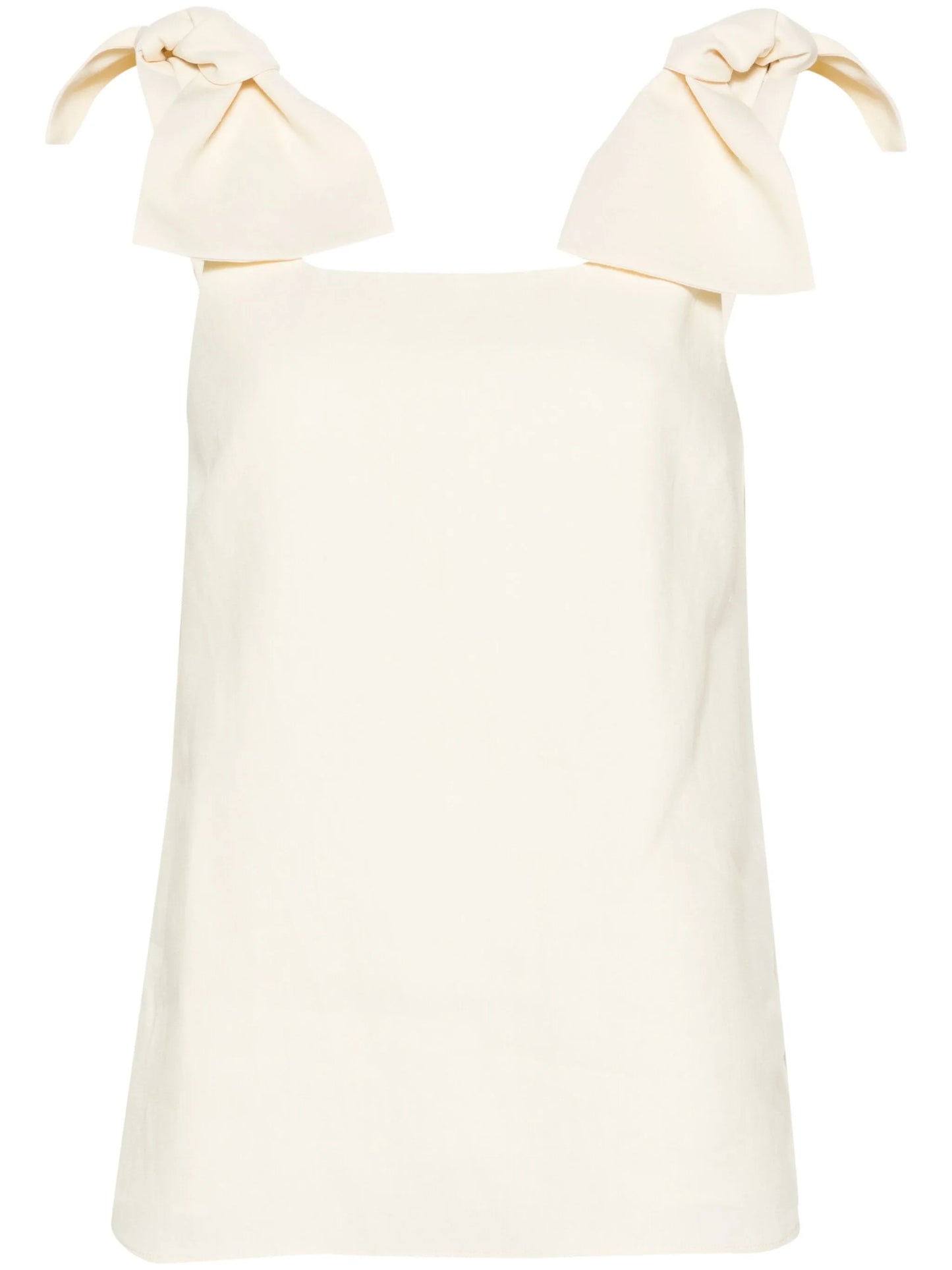 bow-detail linen tank top